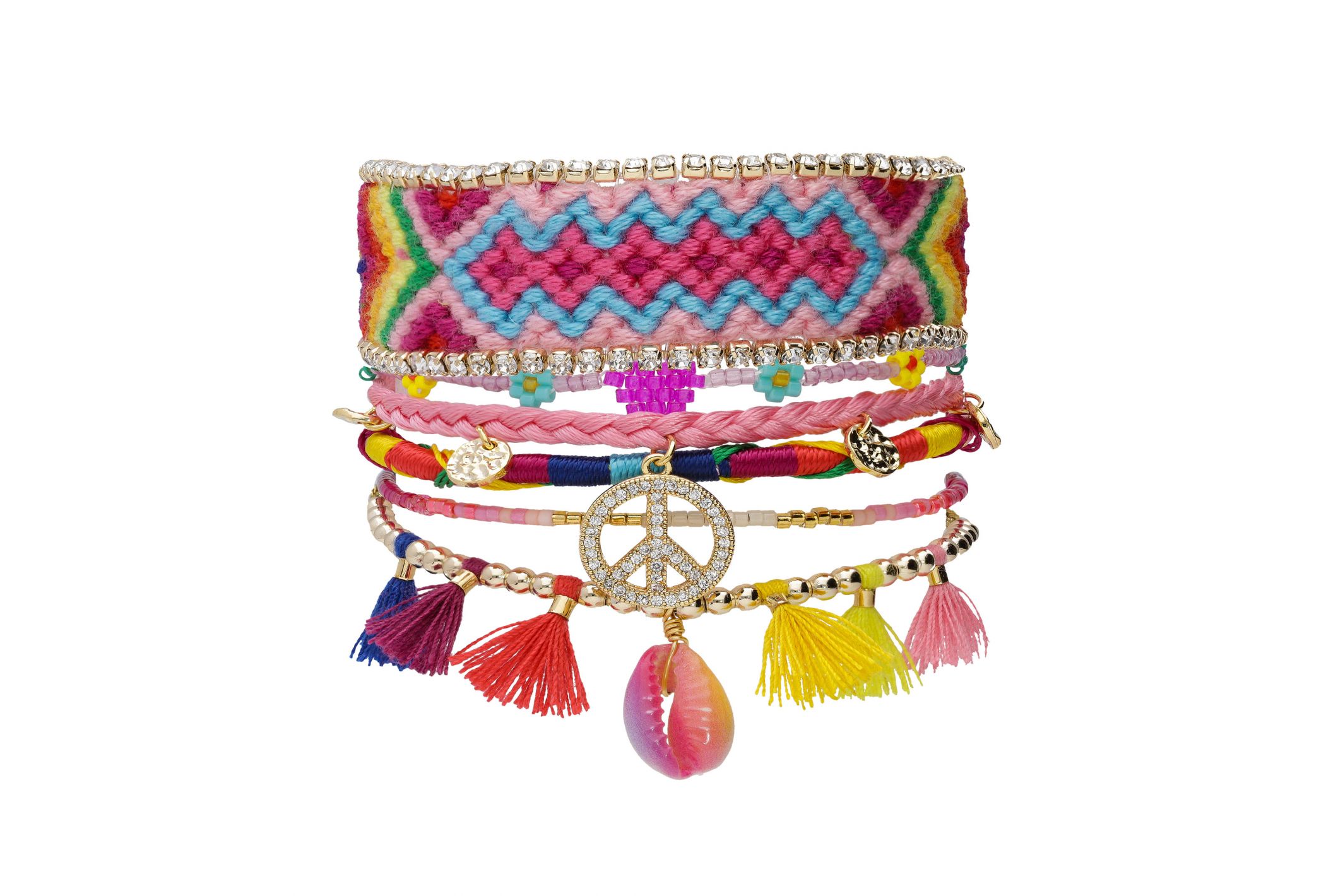 Hipanema Cuff Peacemaker Pink