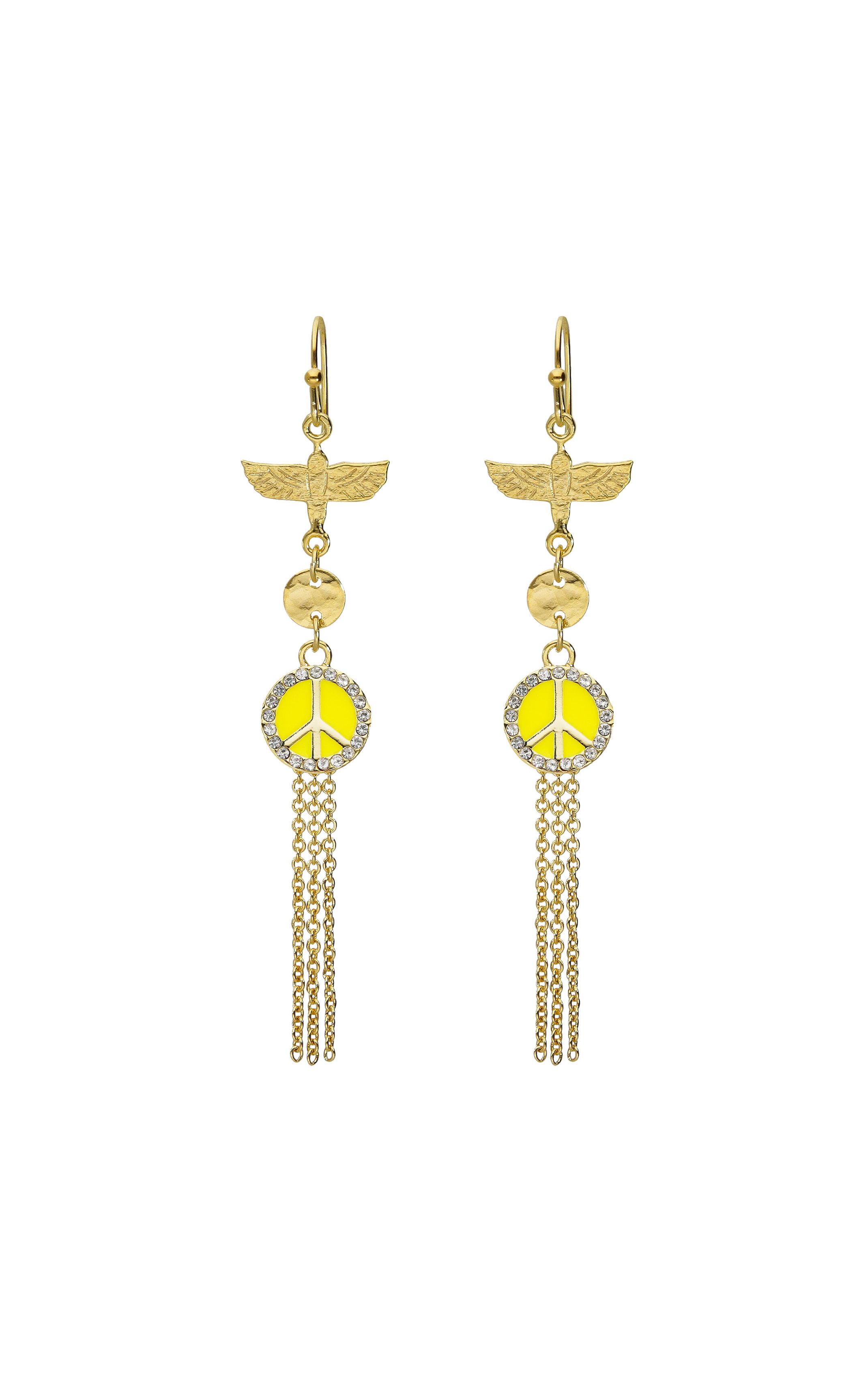 Earrings Weathly Yellow
