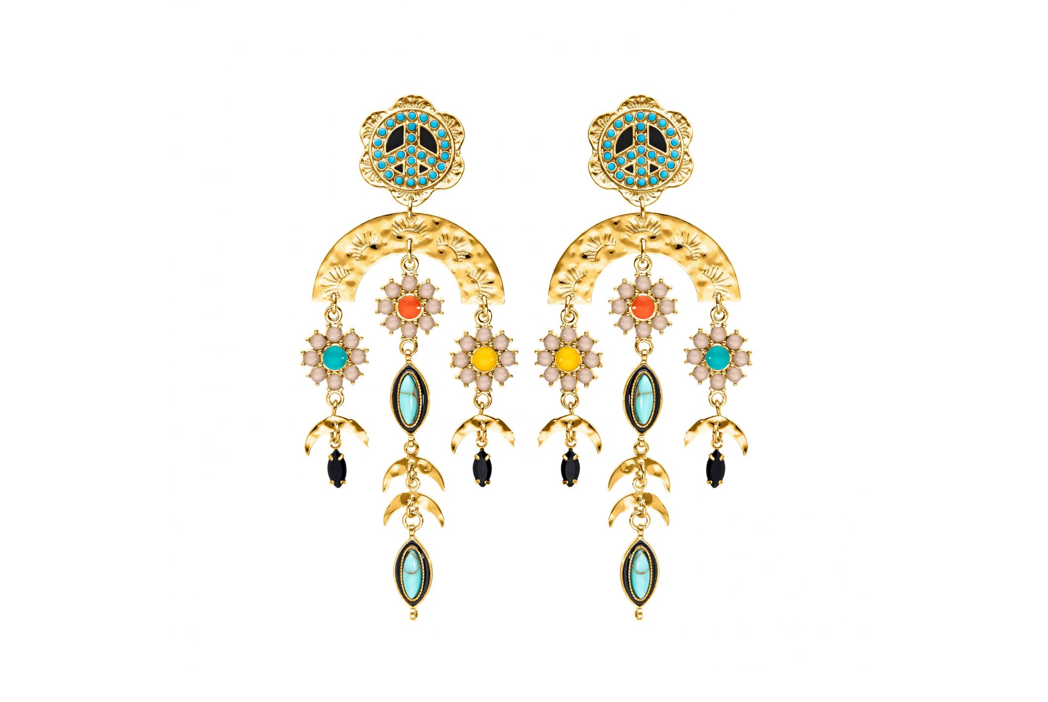 Hipanema Boucles d'oreilles Sierra Doré