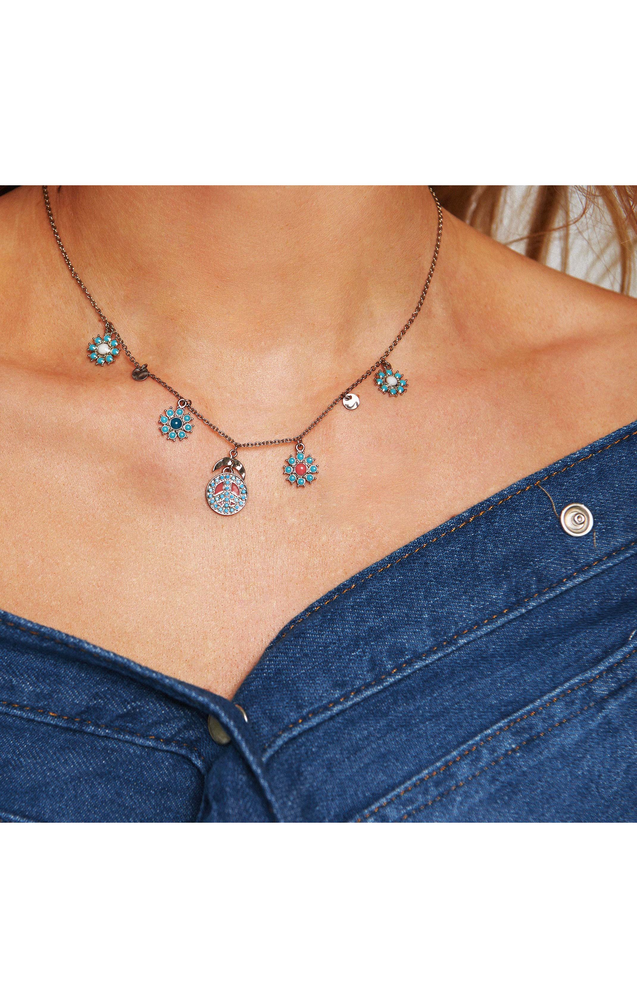 Necklace Tambien Argenté