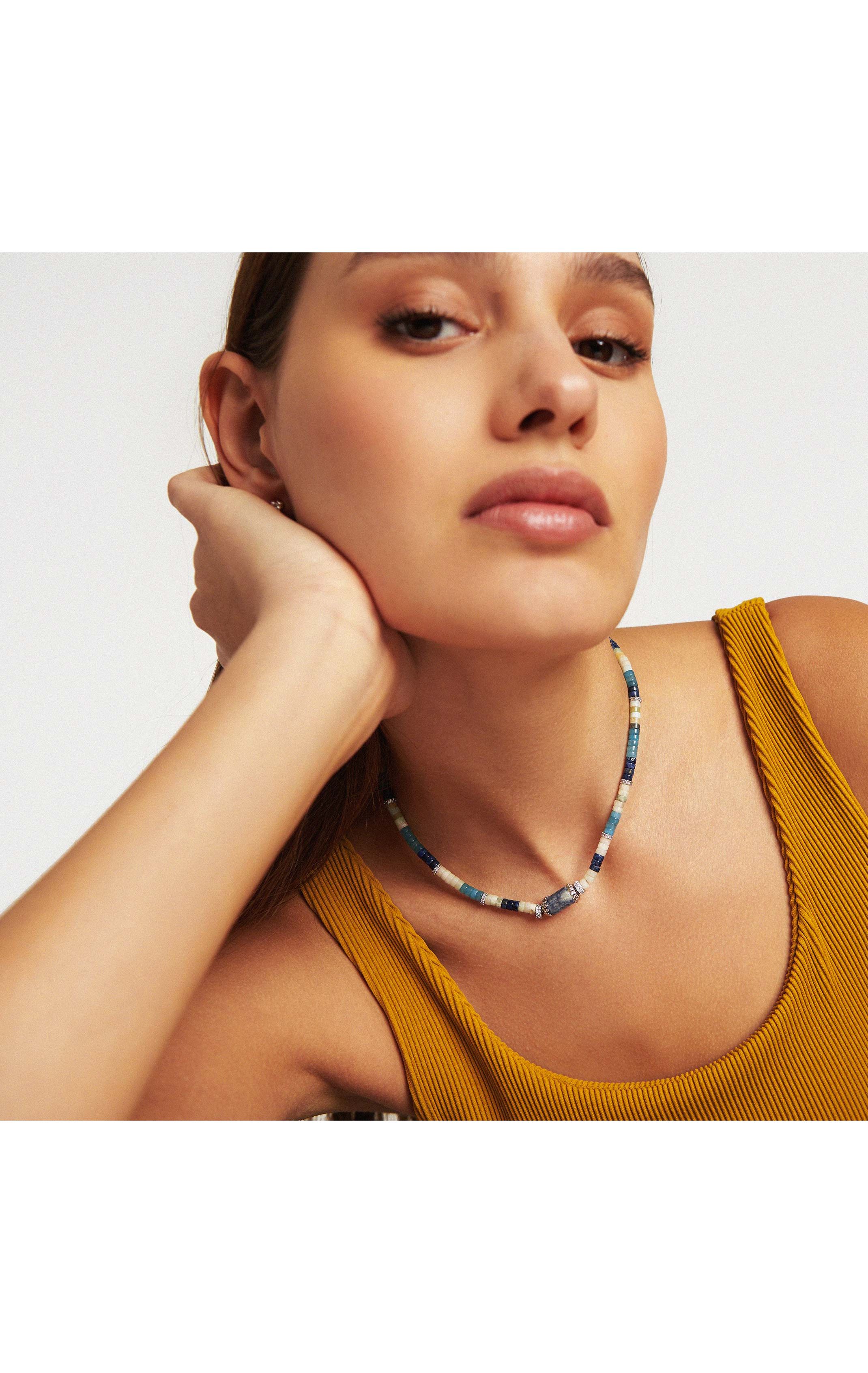 Collier Namaste Bleu