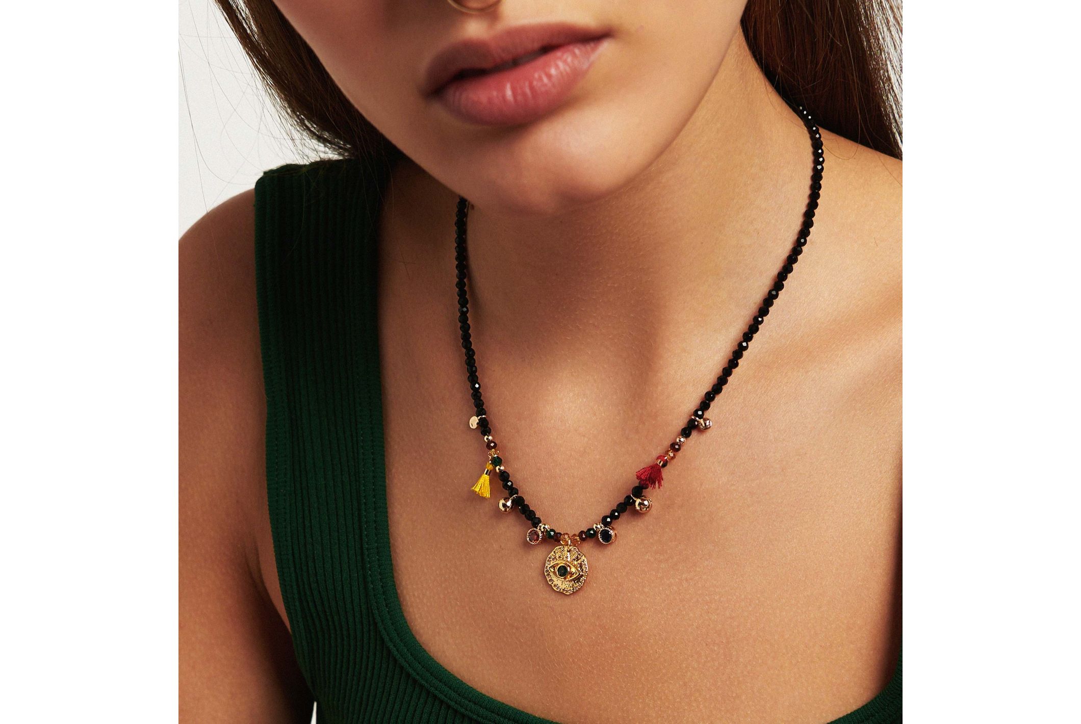Hipanema Collier Boomerang Noir
