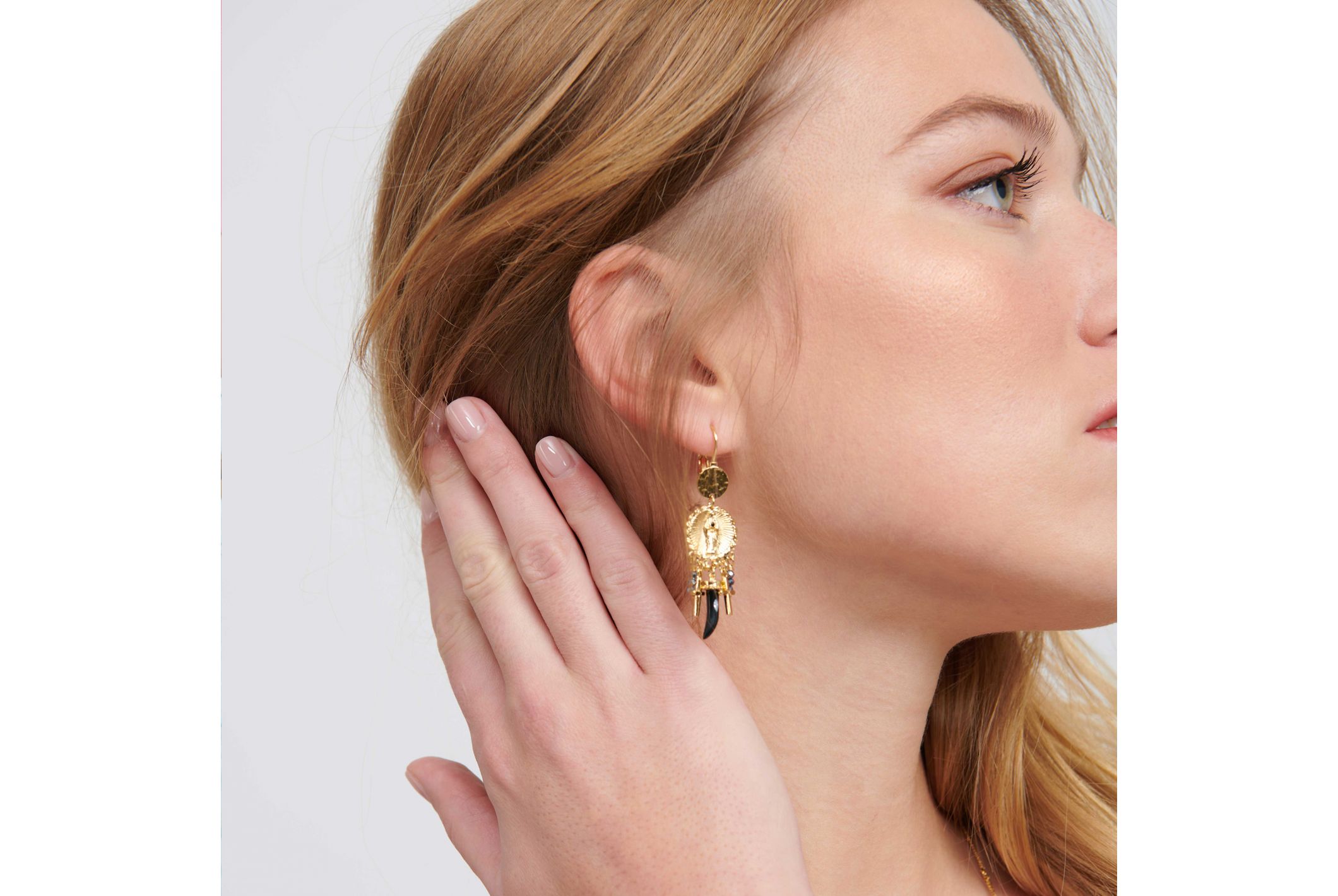 Hipanema Earrings Chapel Black Black