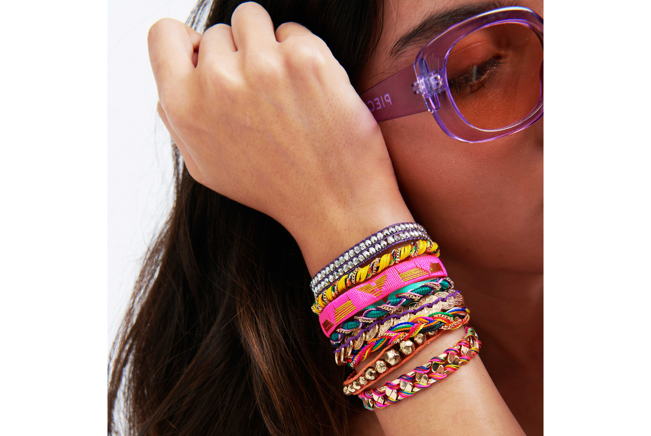 Hipanema Cuff Gold Multi multi