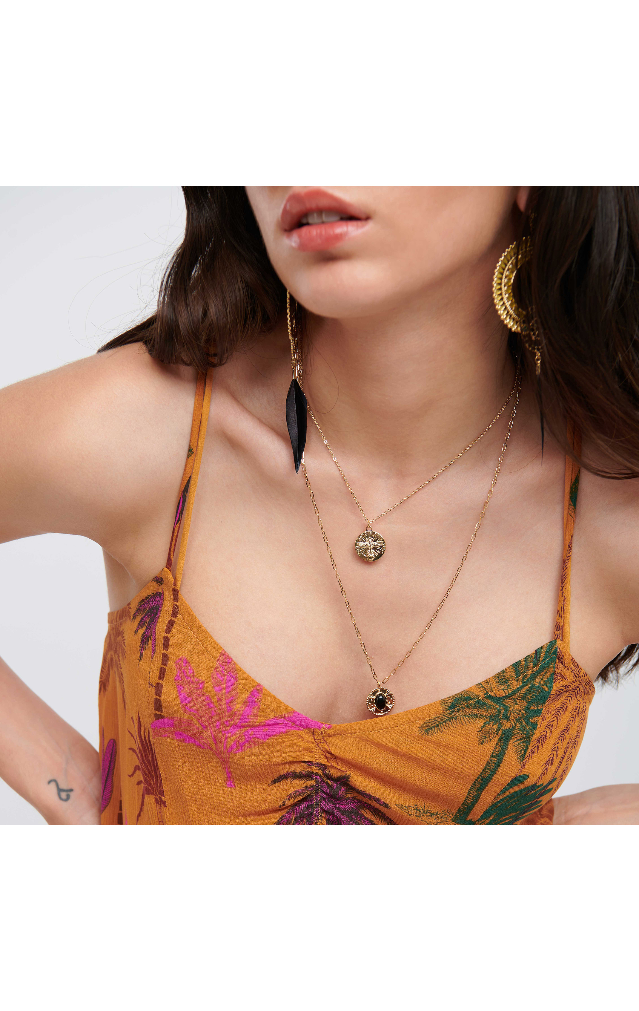 Necklace Silas Black Black