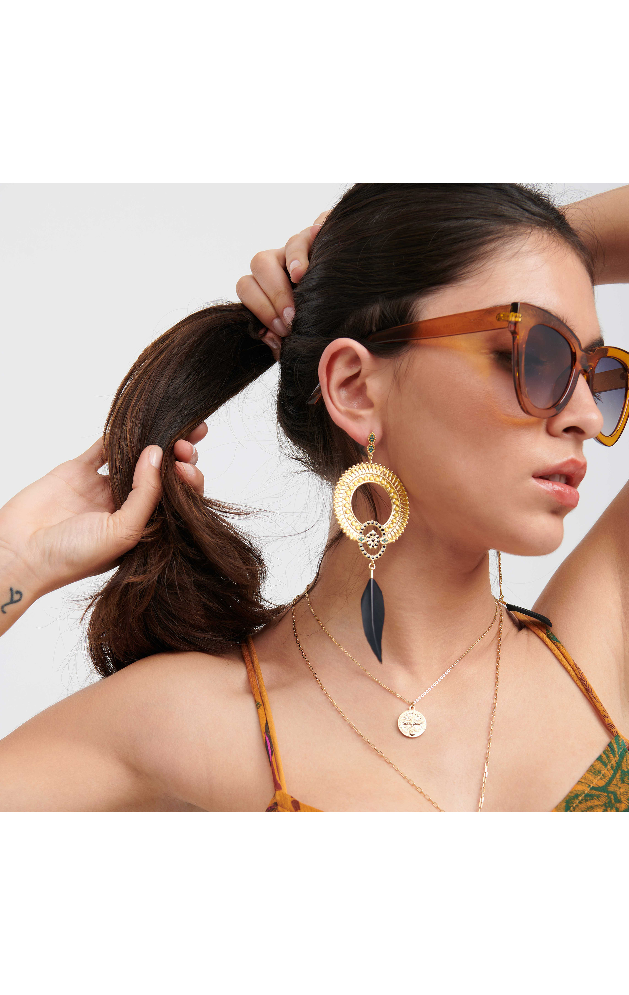 Boucles d'oreilles Azana Noir