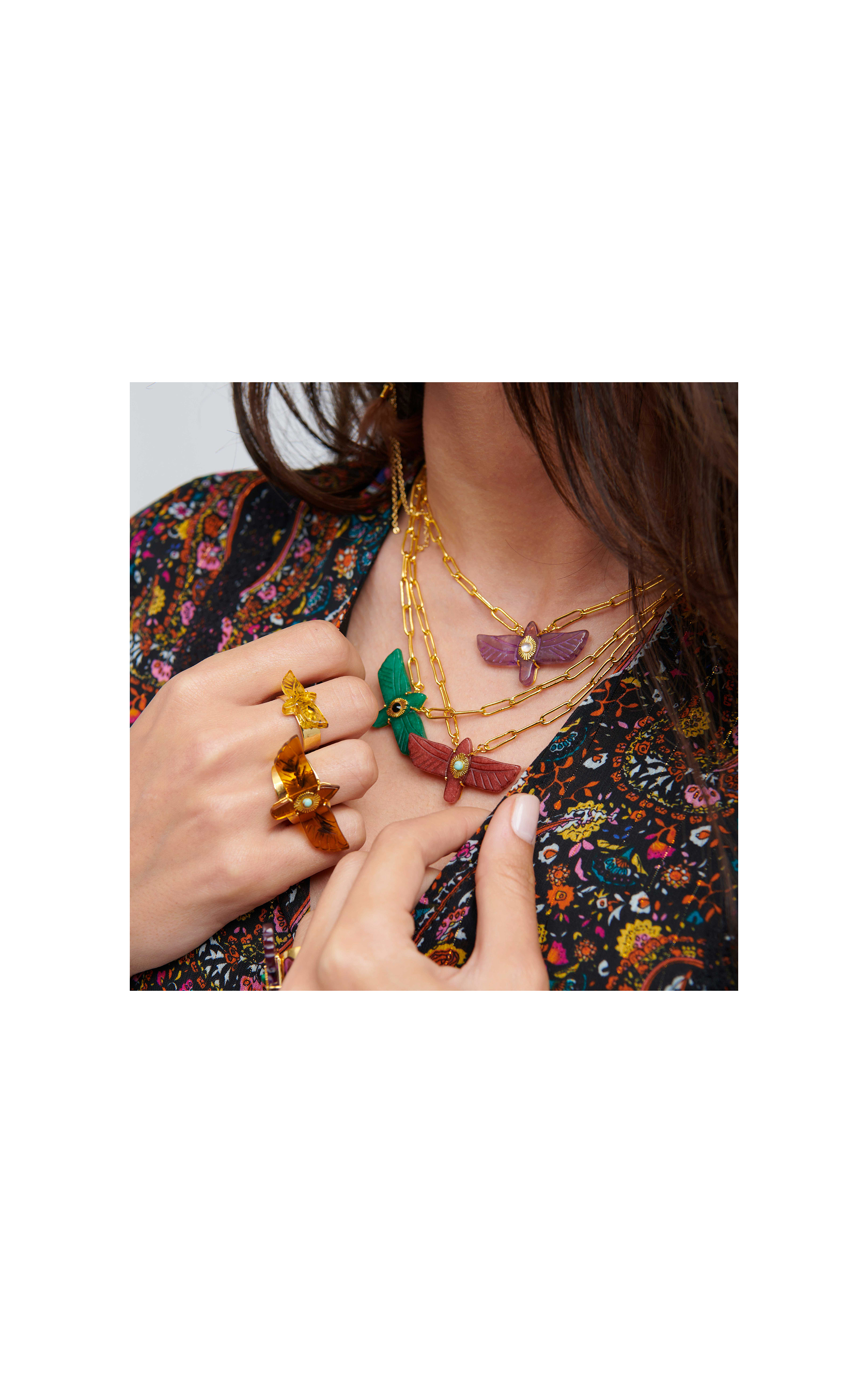 Ring Chica Amber ambre