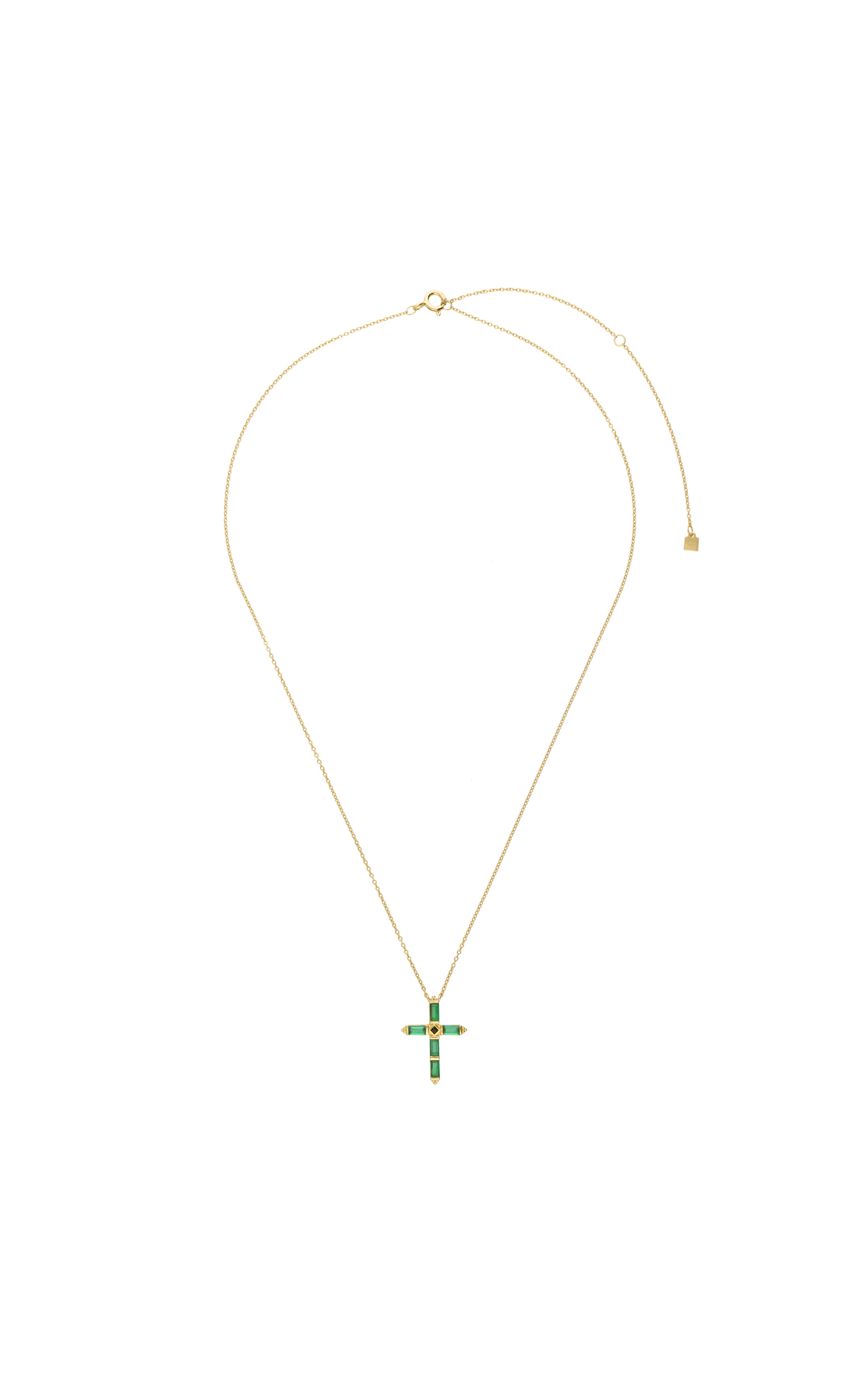 Necklace Cross Green