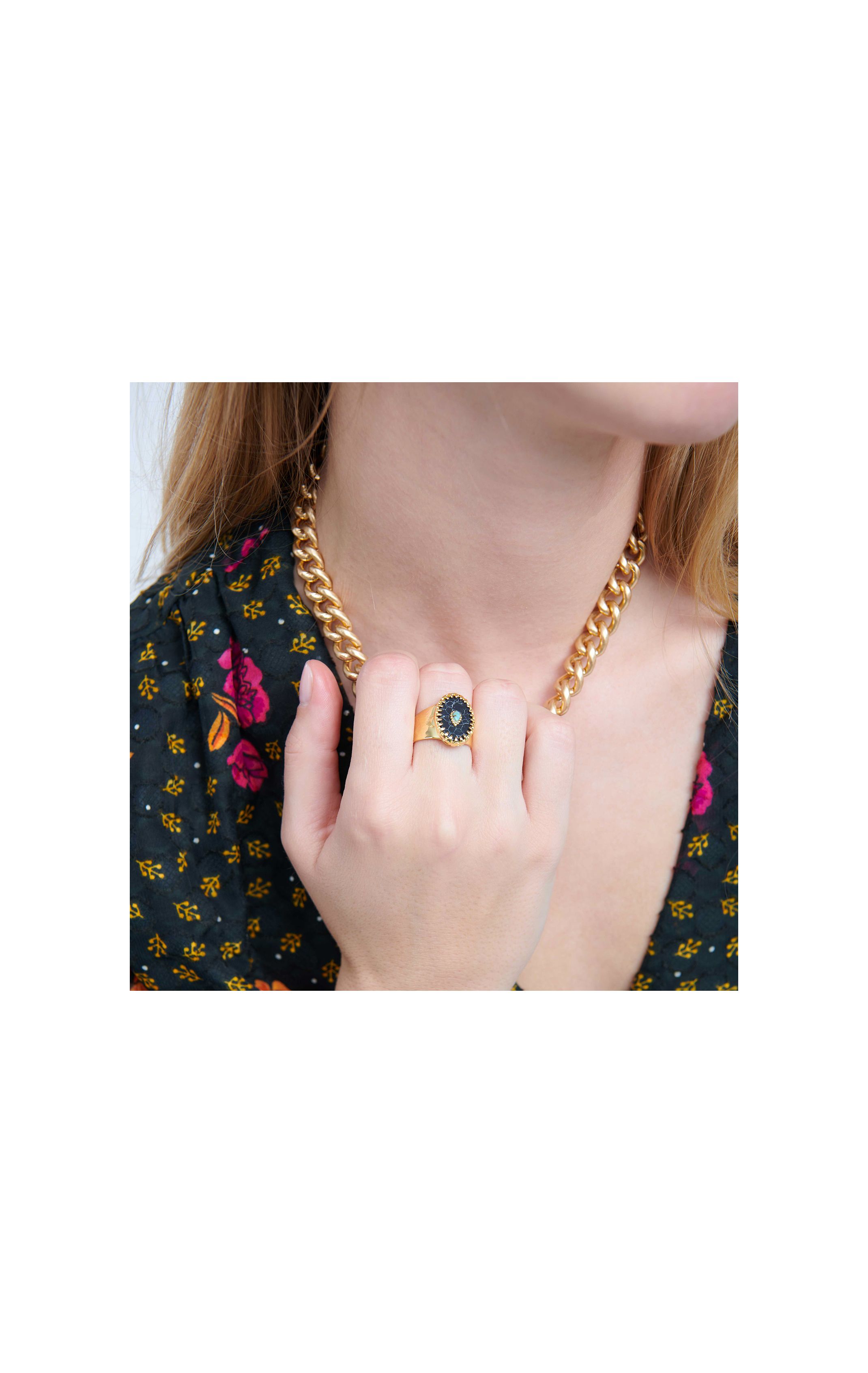 Bague Achille Noir