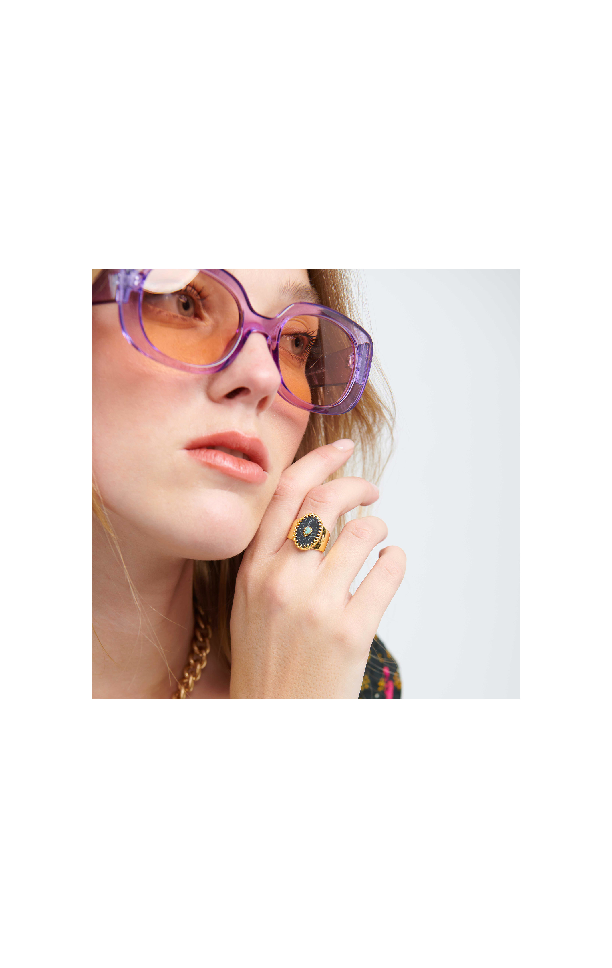 Bague Achille Noir