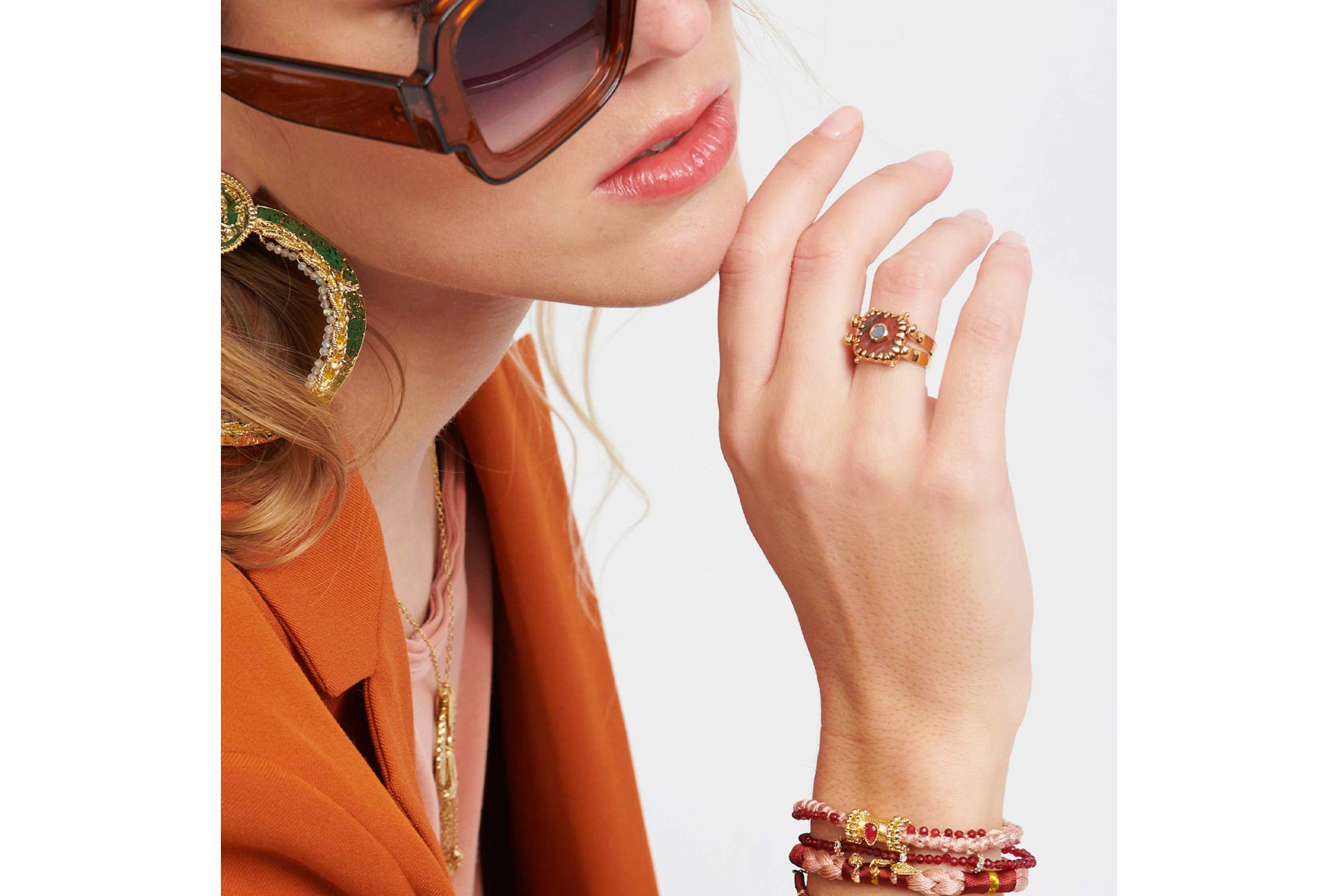 Hipanema Ring Myre Blush Burgundy