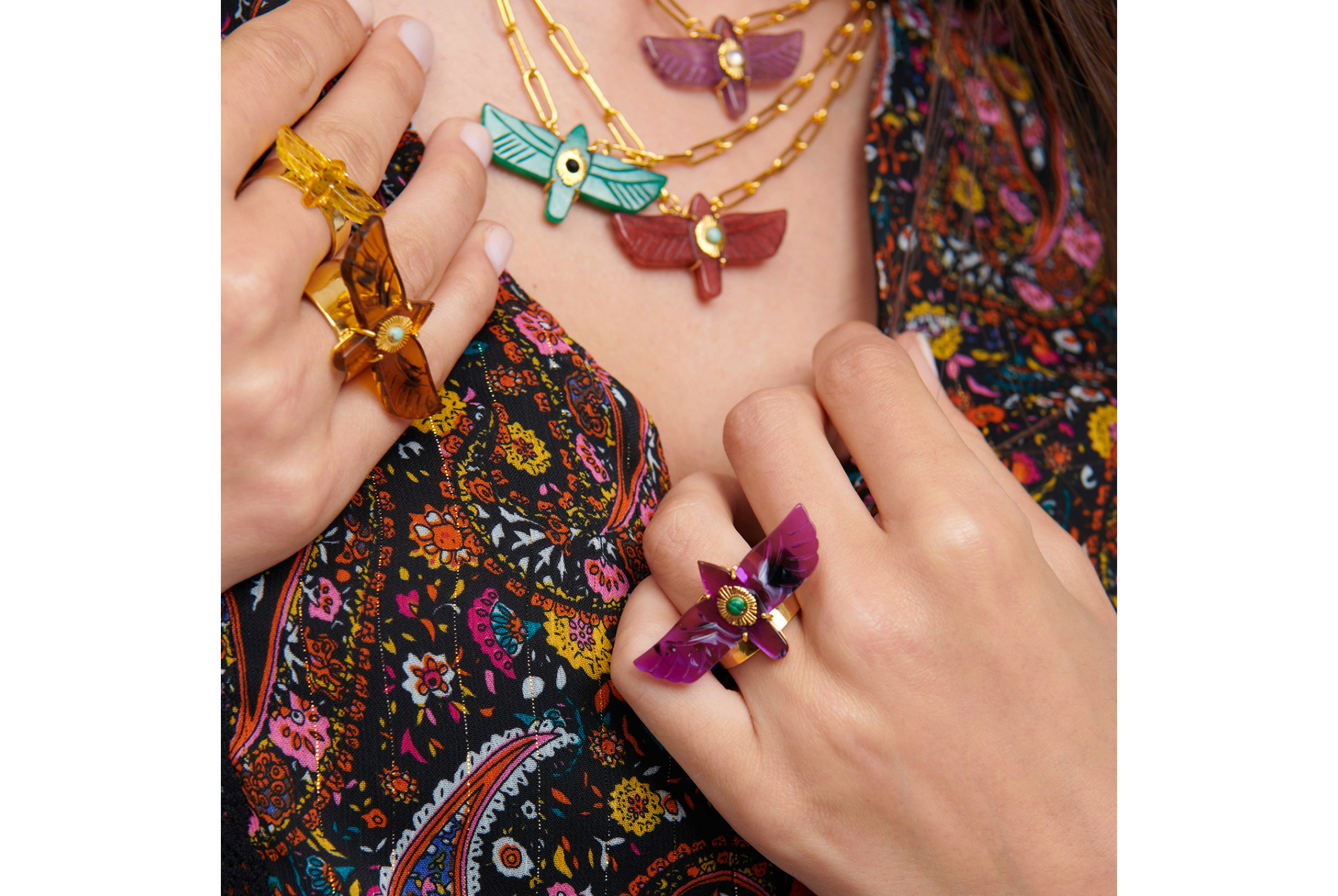 Hipanema Bague Chica Violet Amethyste