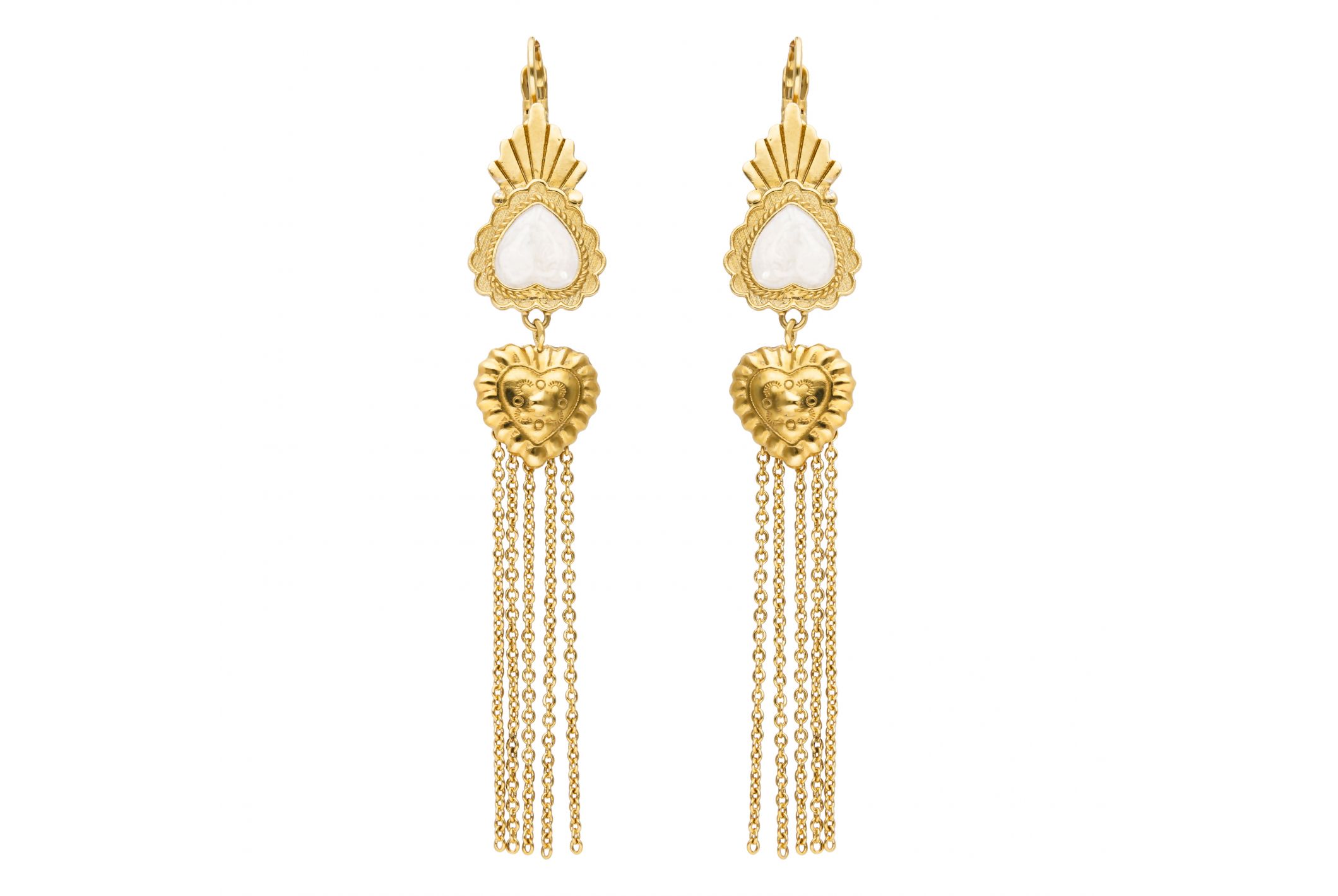 Hipanema Boucles d'oreilles Valleya Blanc