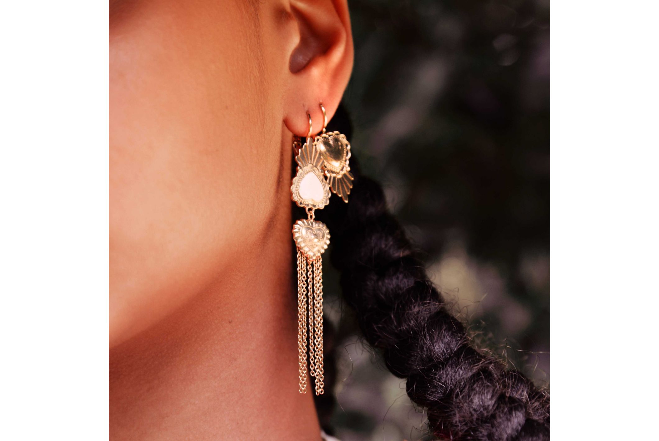 Hipanema Boucles d'oreilles Valleya Blanc