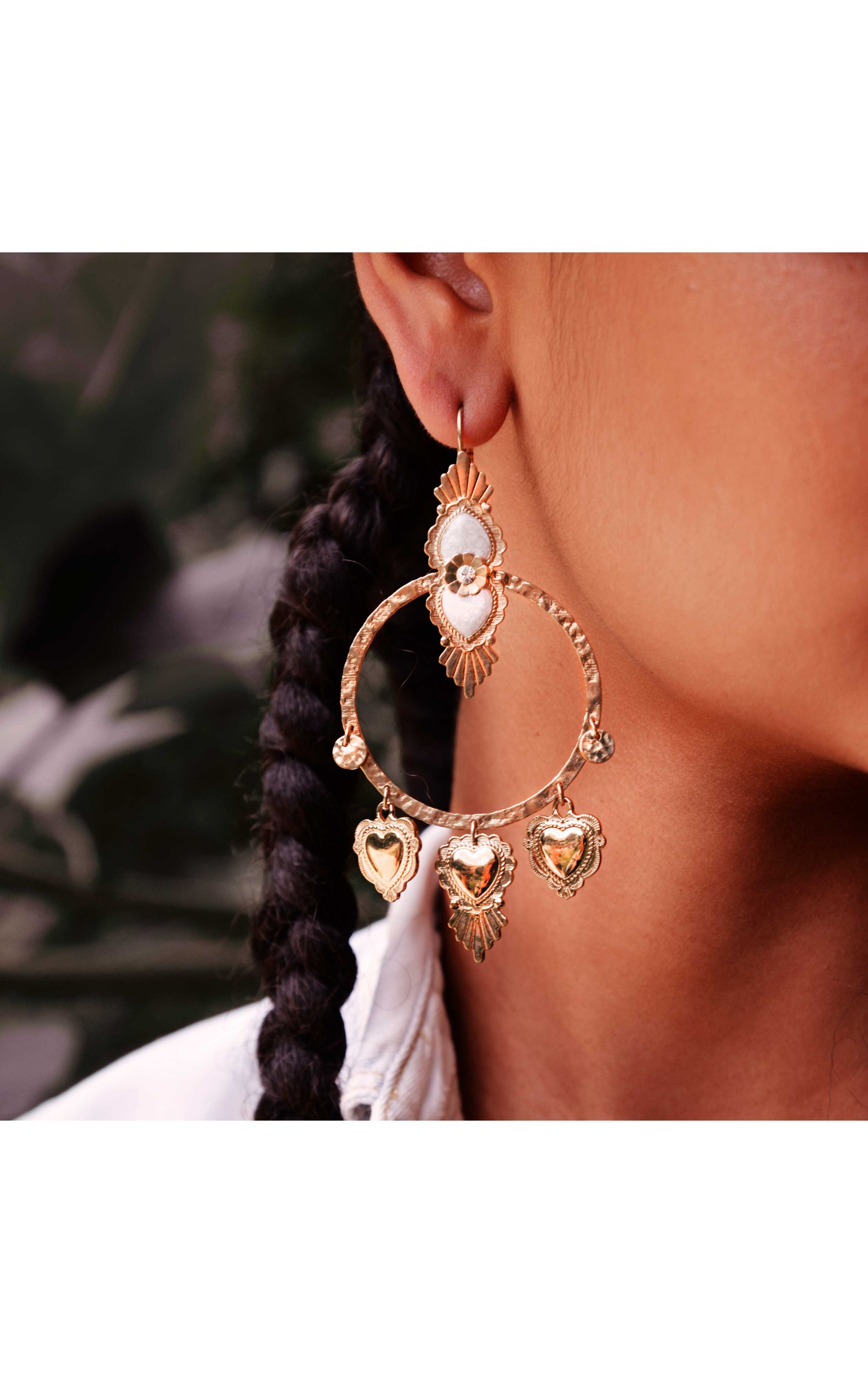 Earrings Roza White