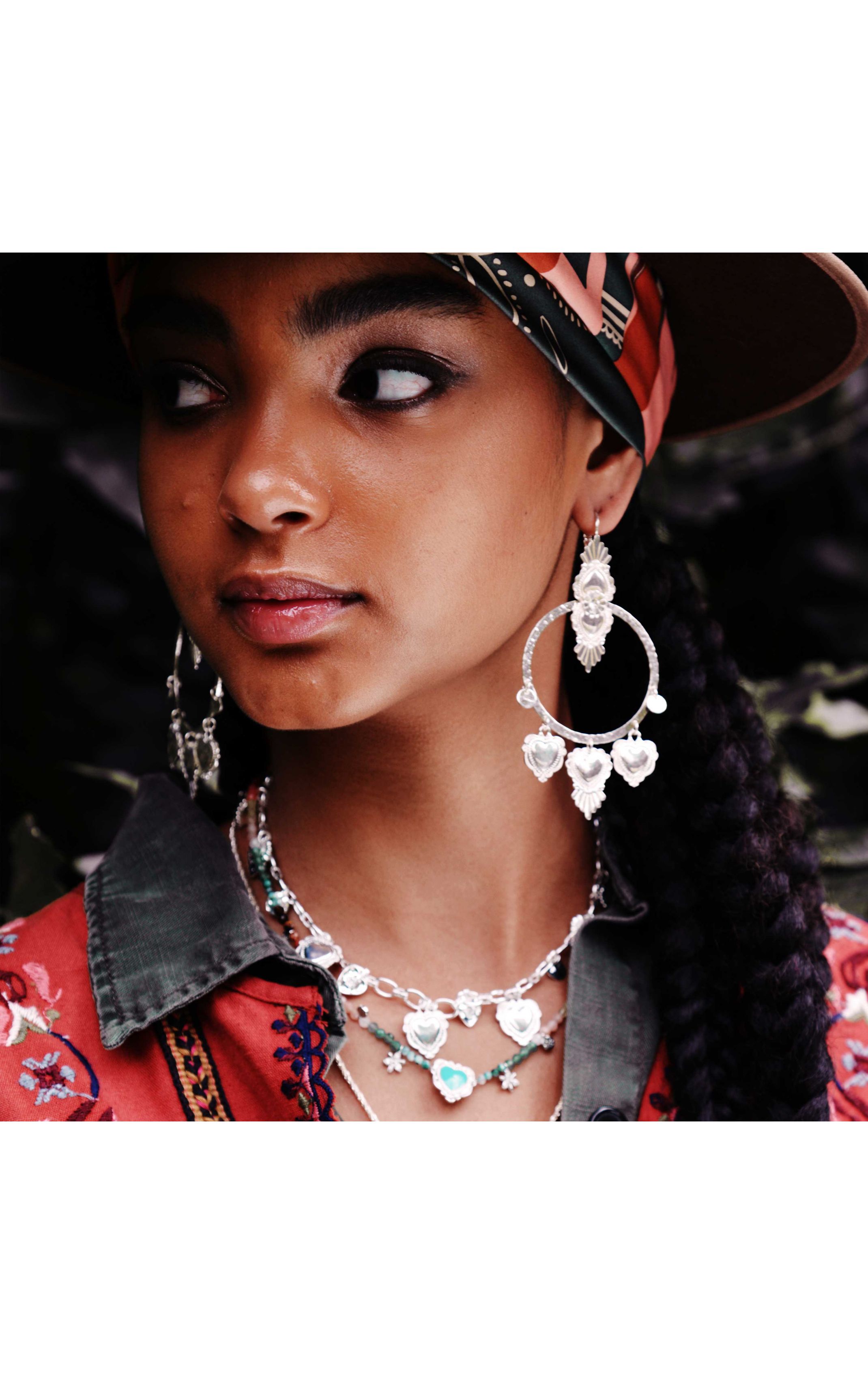 Boucles d'oreilles Roza Argenté