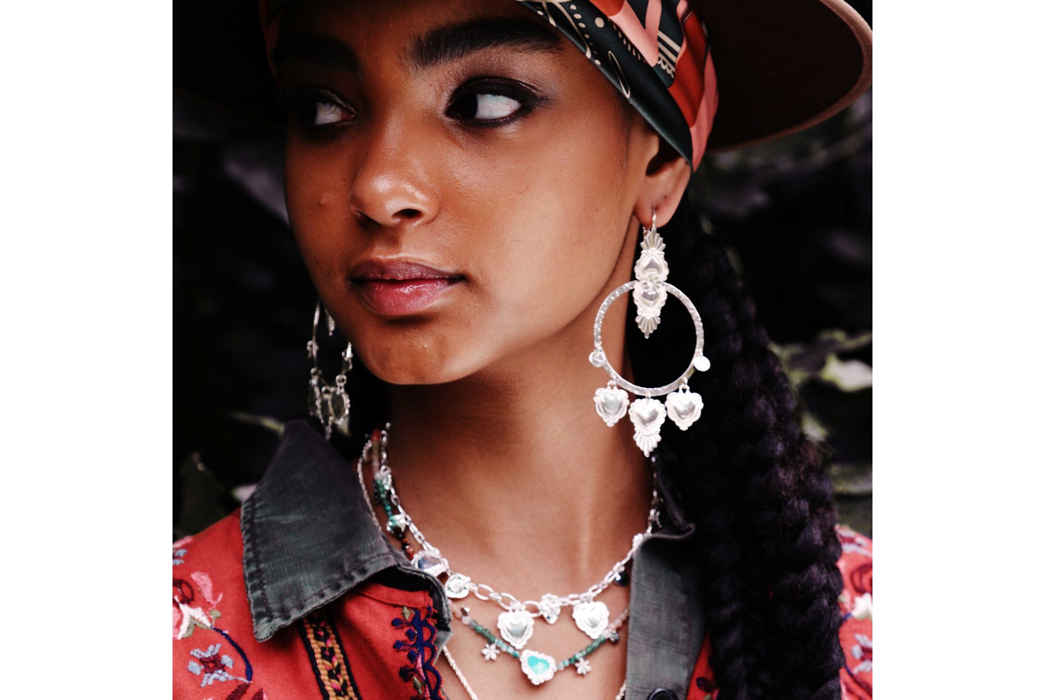 Hipanema Earrings Roza Argenté