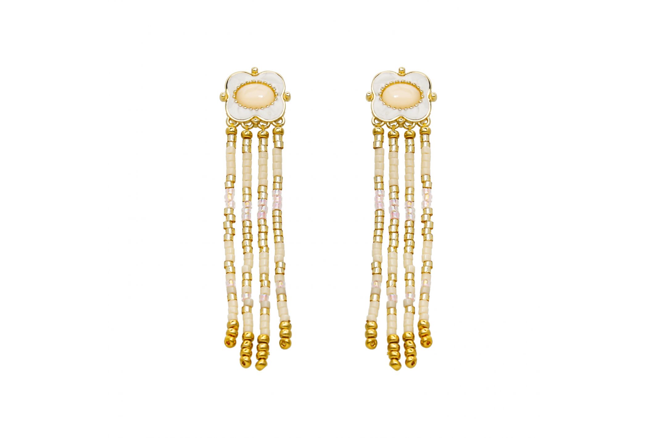 Hipanema Boucles d'oreilles Pablito Blanc