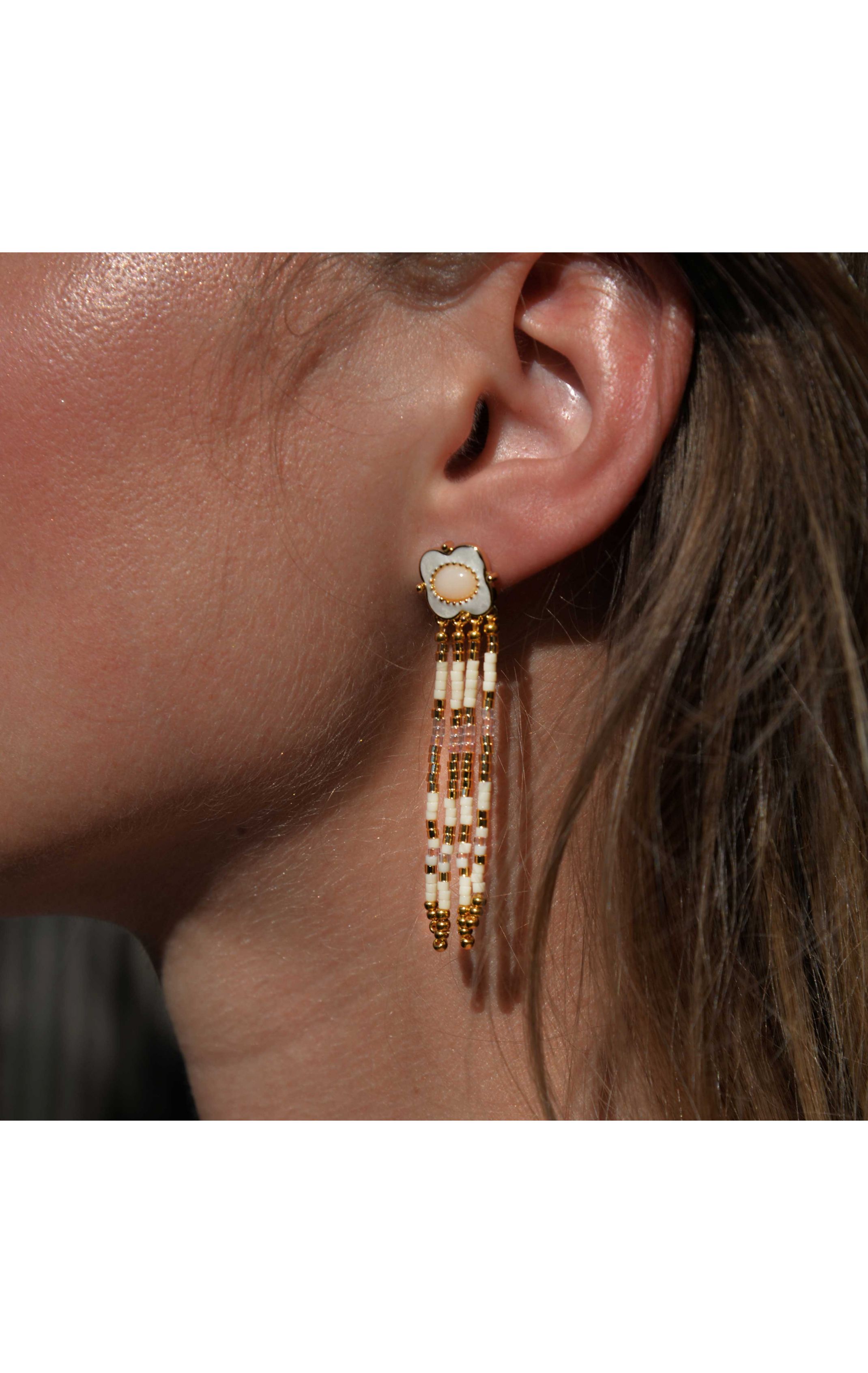 Boucles d'oreilles Pablito Blanc