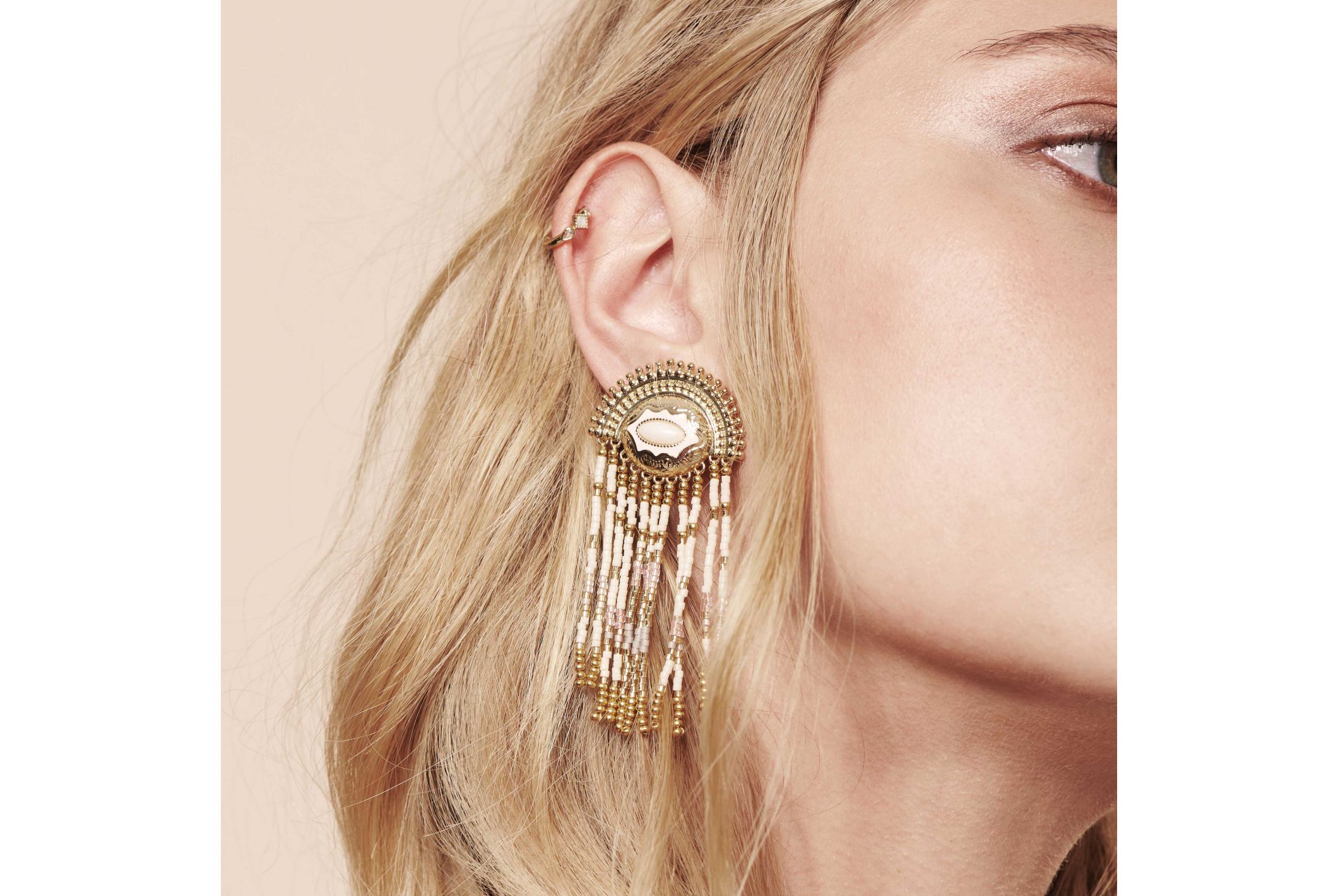Hipanema Boucles d'oreilles Nueva Clip Blanc