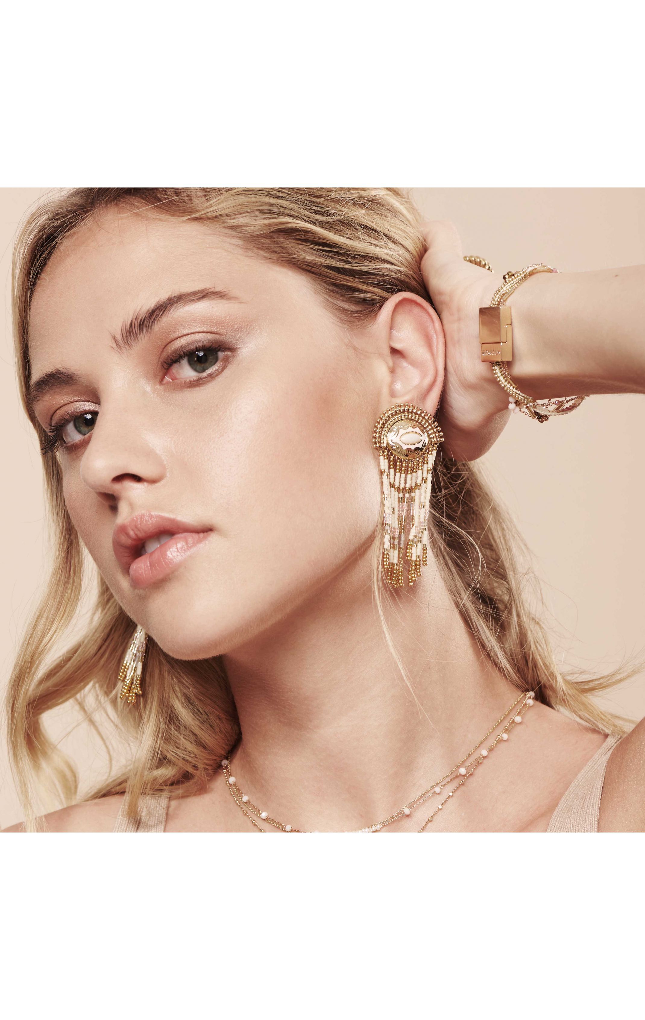 Boucles d'oreilles Nueva Clip Blanc