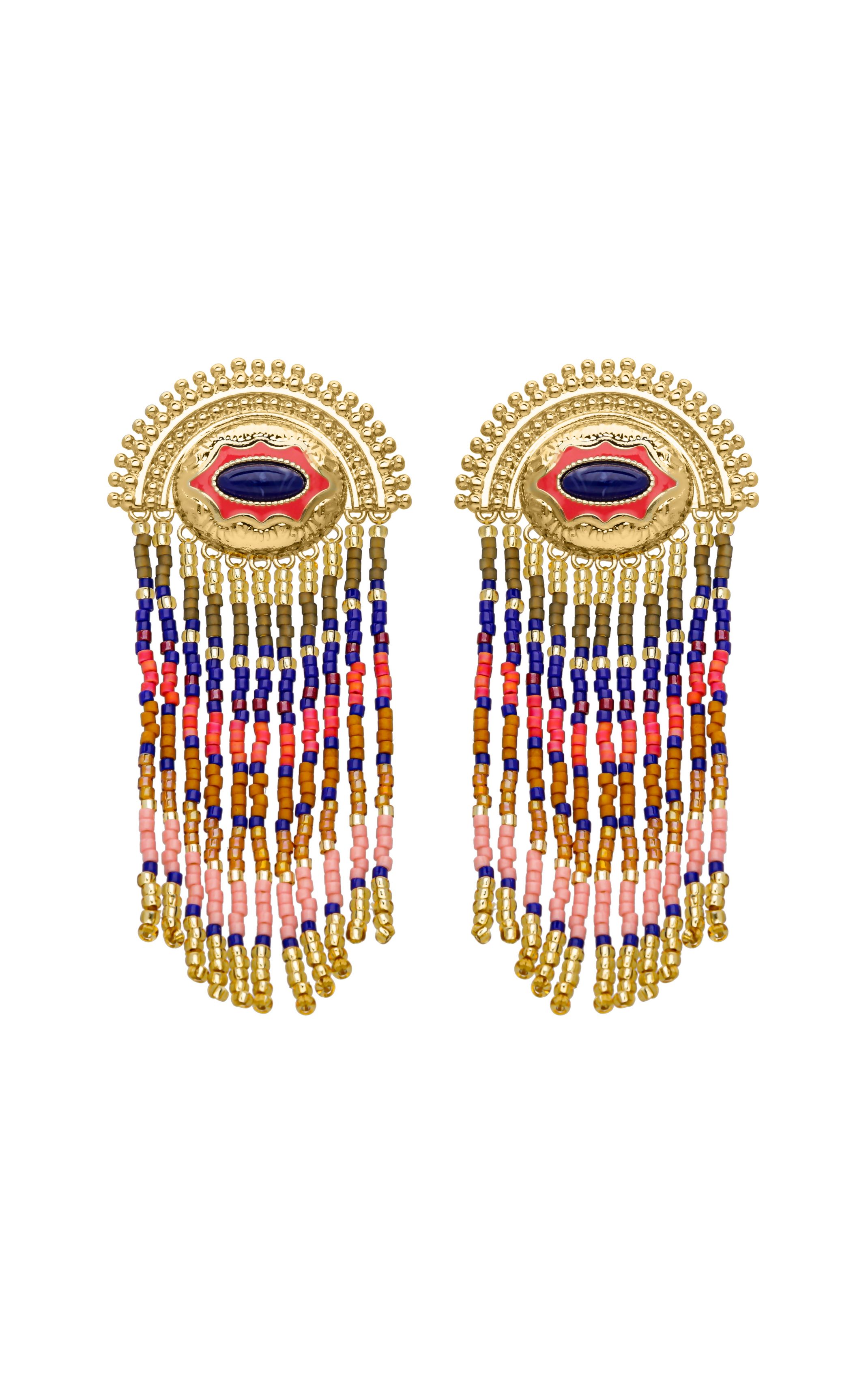 Boucles d'oreilles Nueva Clip Bleu