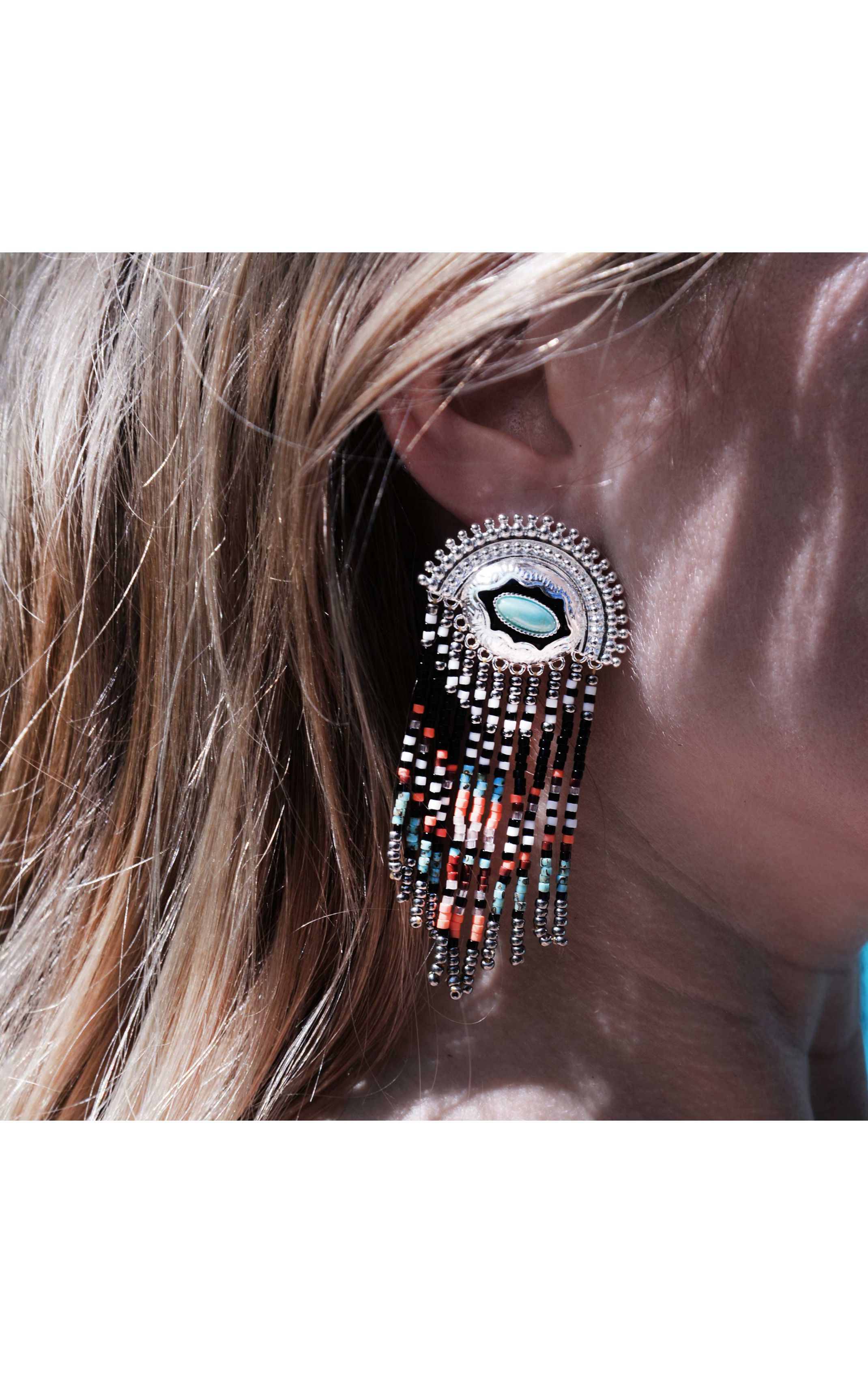 Earrings Nueva Clip Black