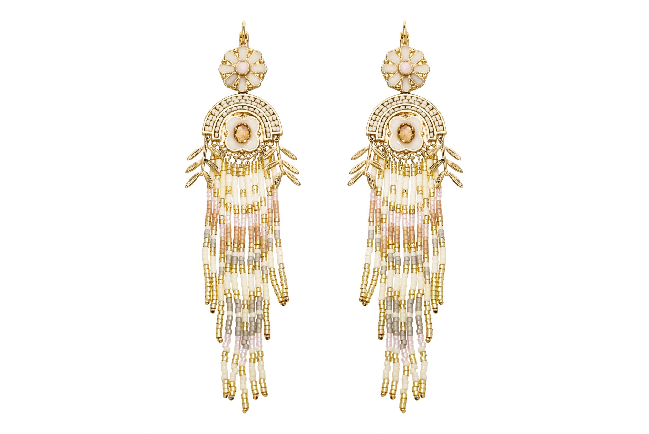 Hipanema Boucles d'oreilles Mexicali Blanc