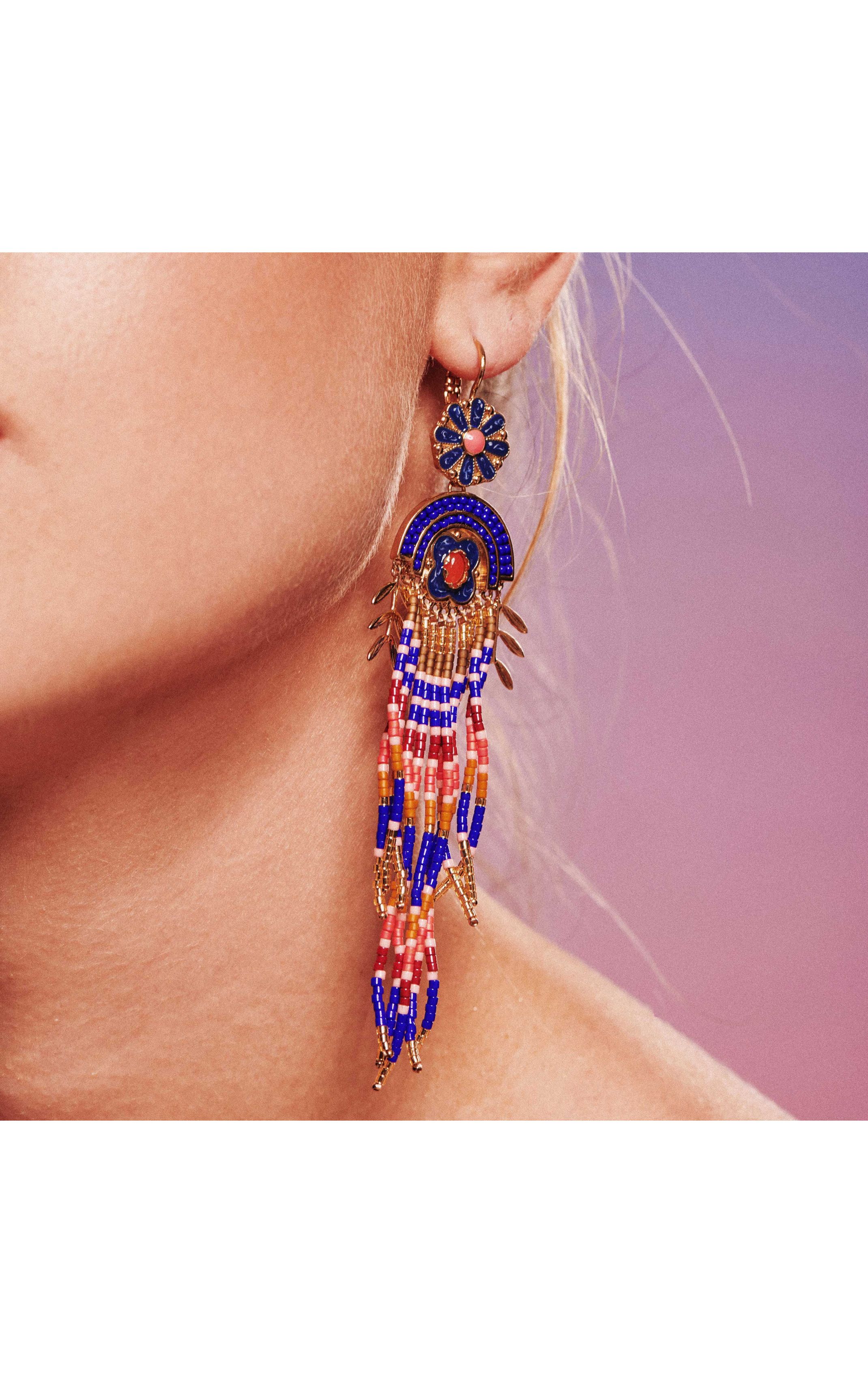 Boucles d'oreilles Mexicali Bleu