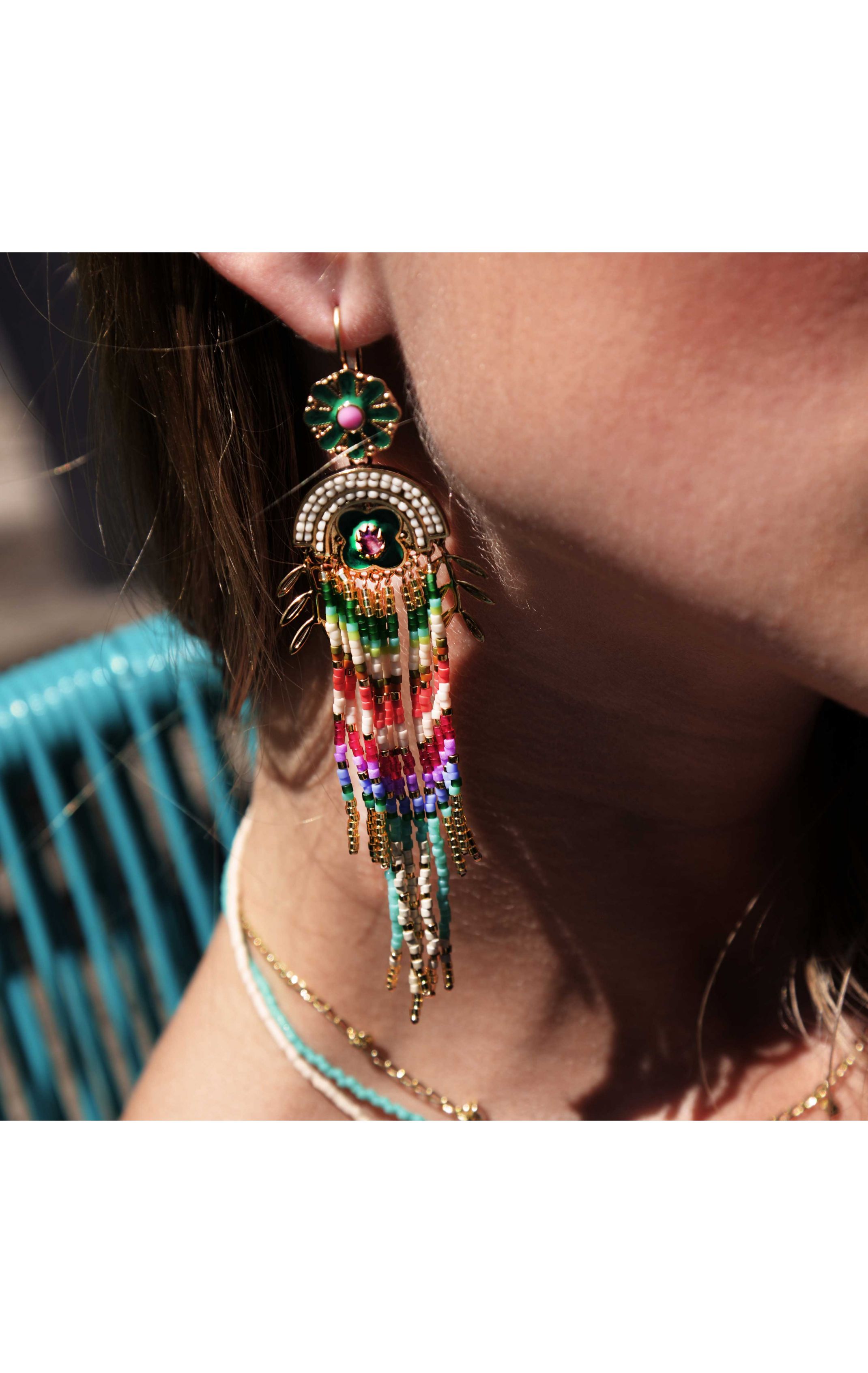 Boucles d'oreilles Mexicali Multicolore