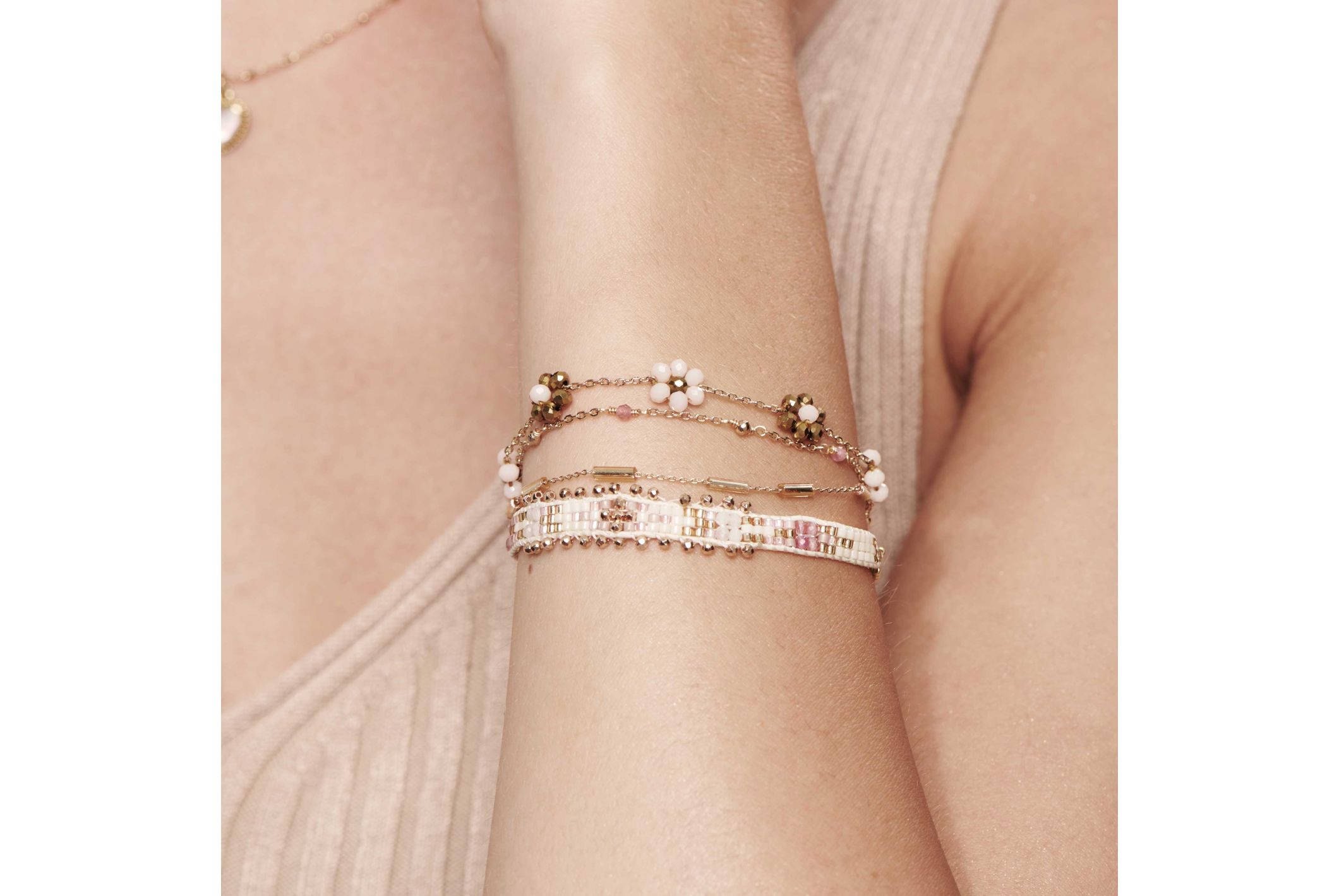 Hipanema Bracelet Piana Blanc