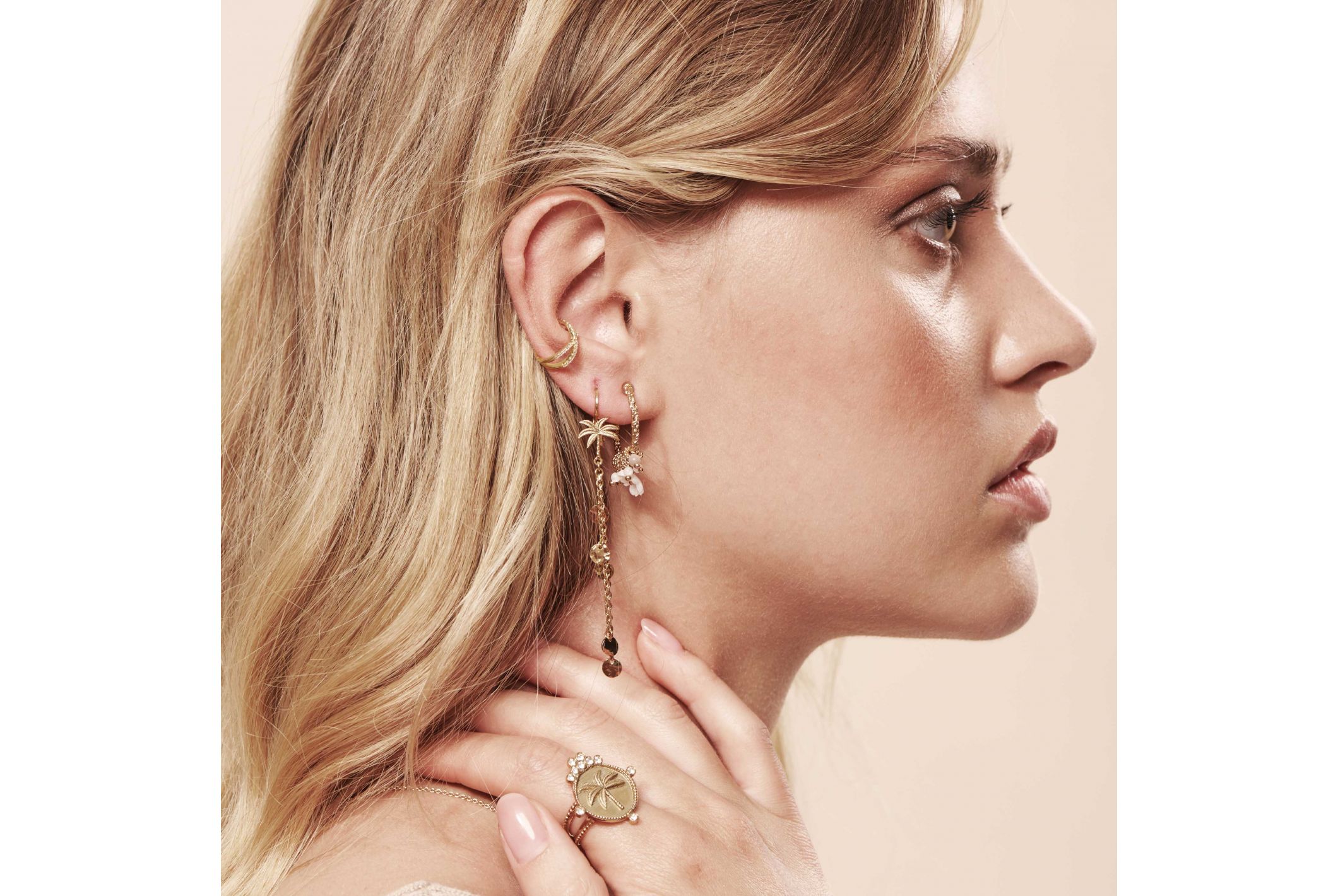 Hipanema Boucles d'oreilles Bongo Doré