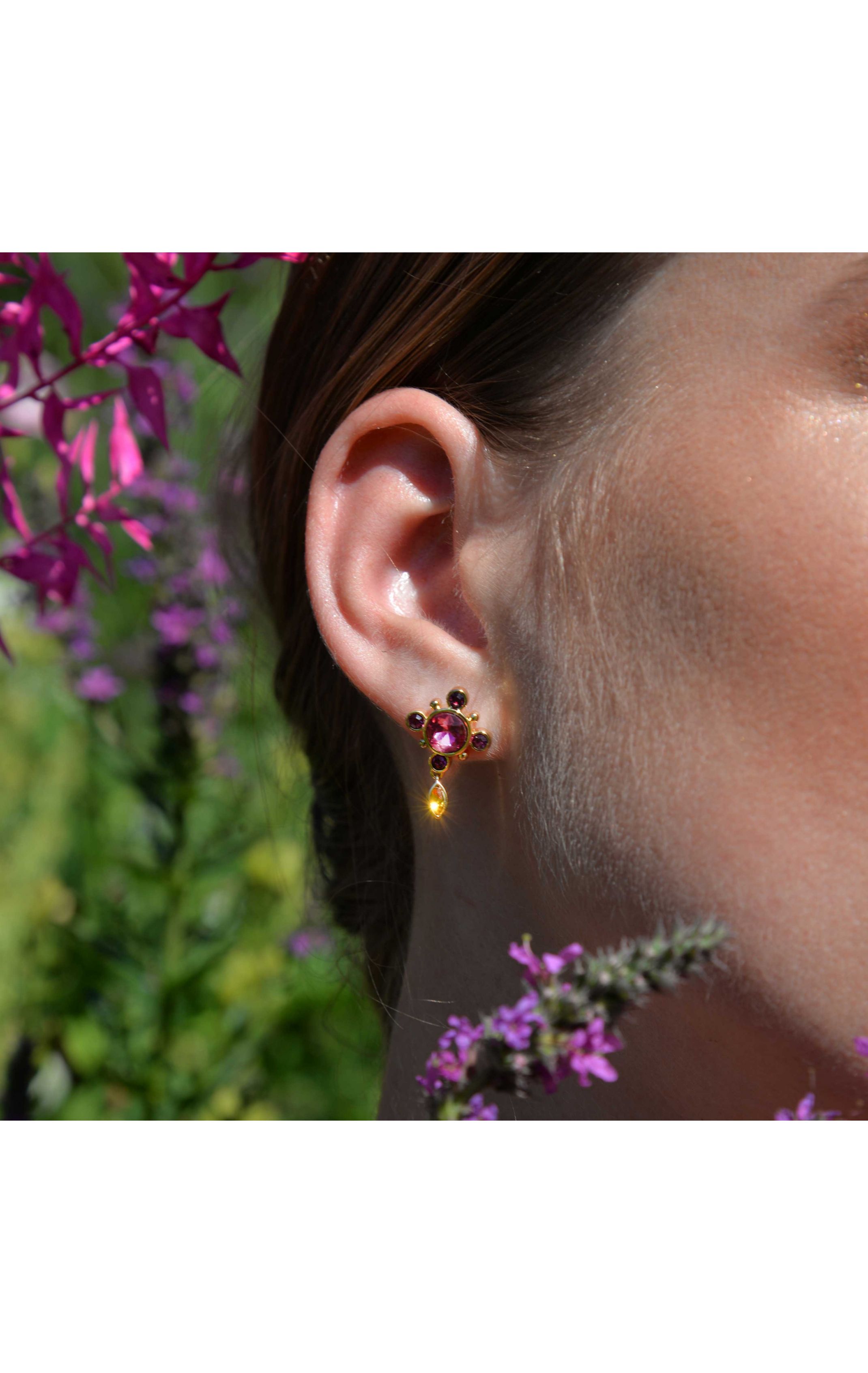 Boucles d'oreilles Primo Fushia