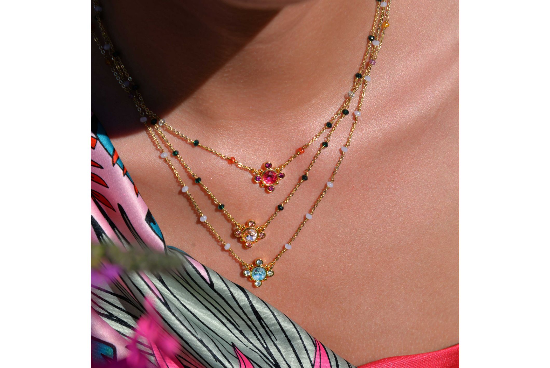 Hipanema Necklace Chromatic Fushia