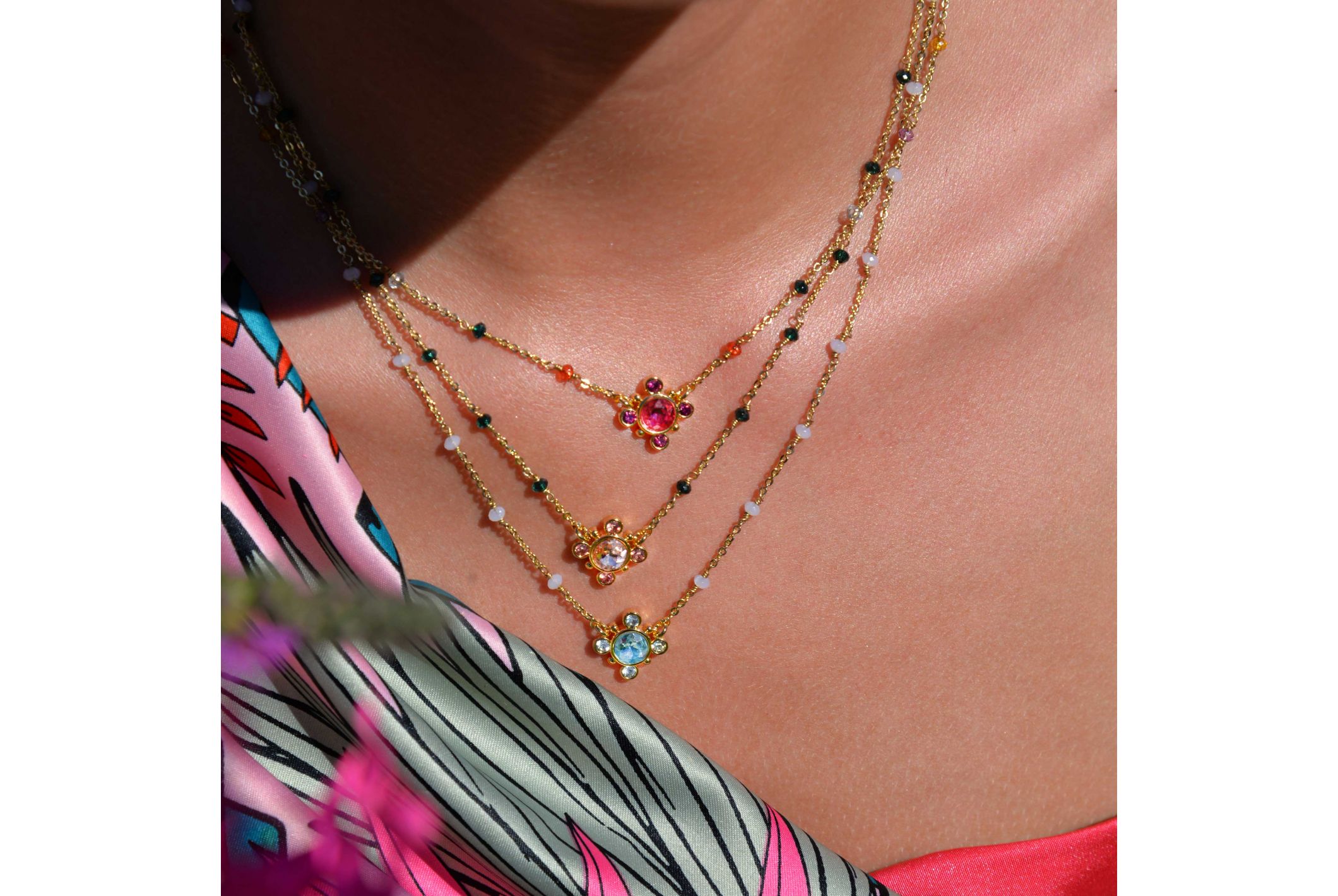 Hipanema Necklace Chromatic Pink