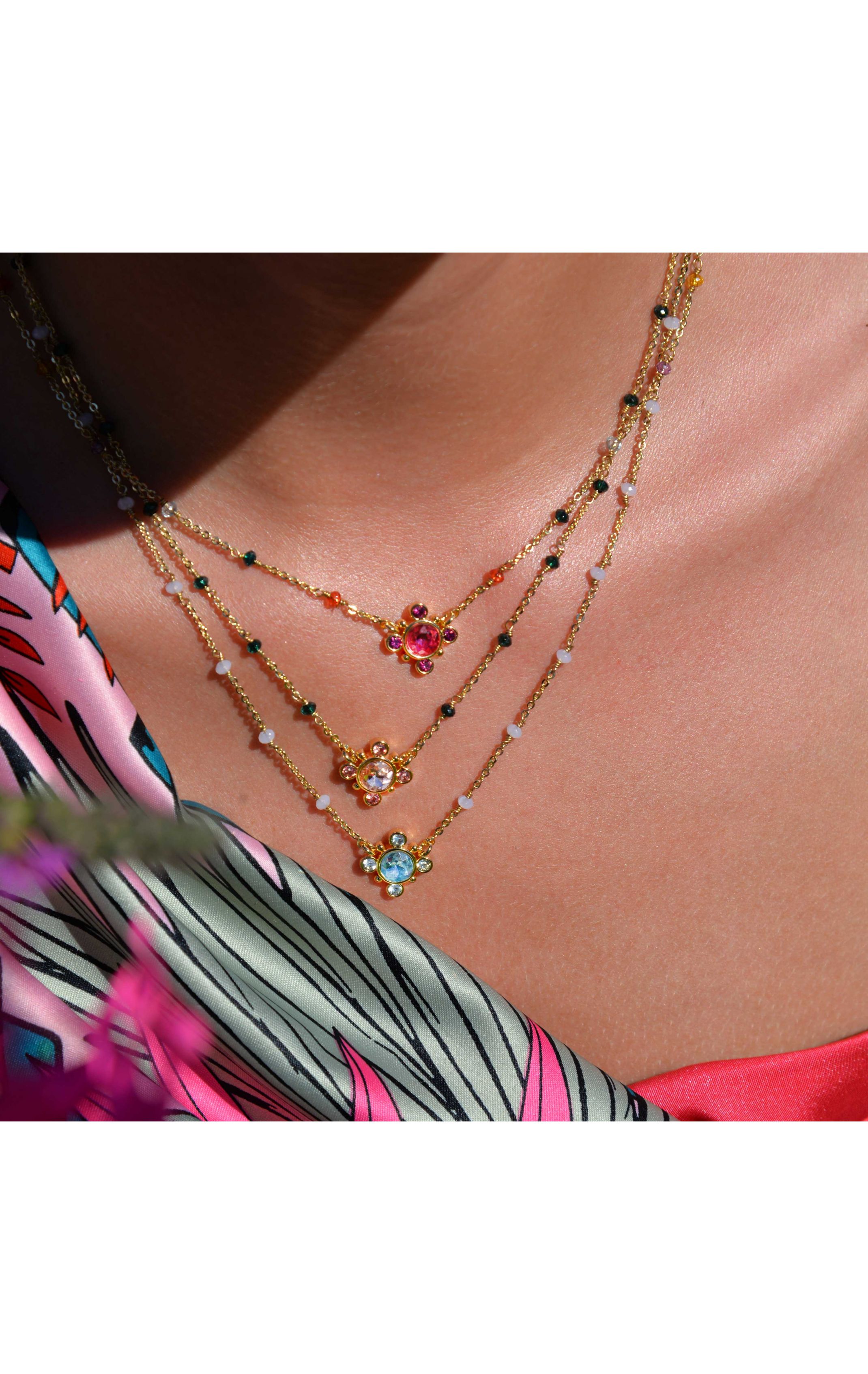 Collier Chromatic Bleu ciel