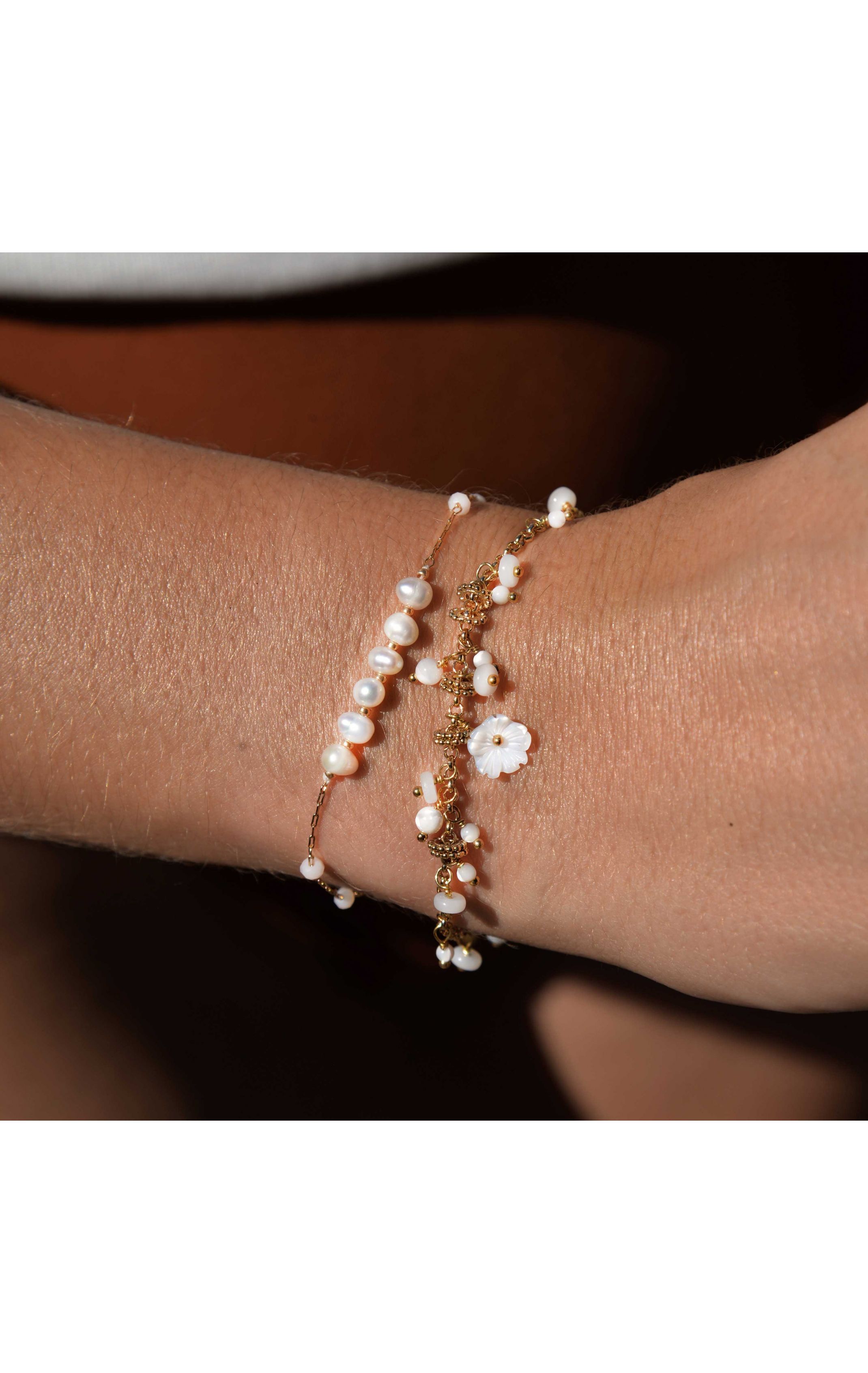 Bracelet Foliage Blanc