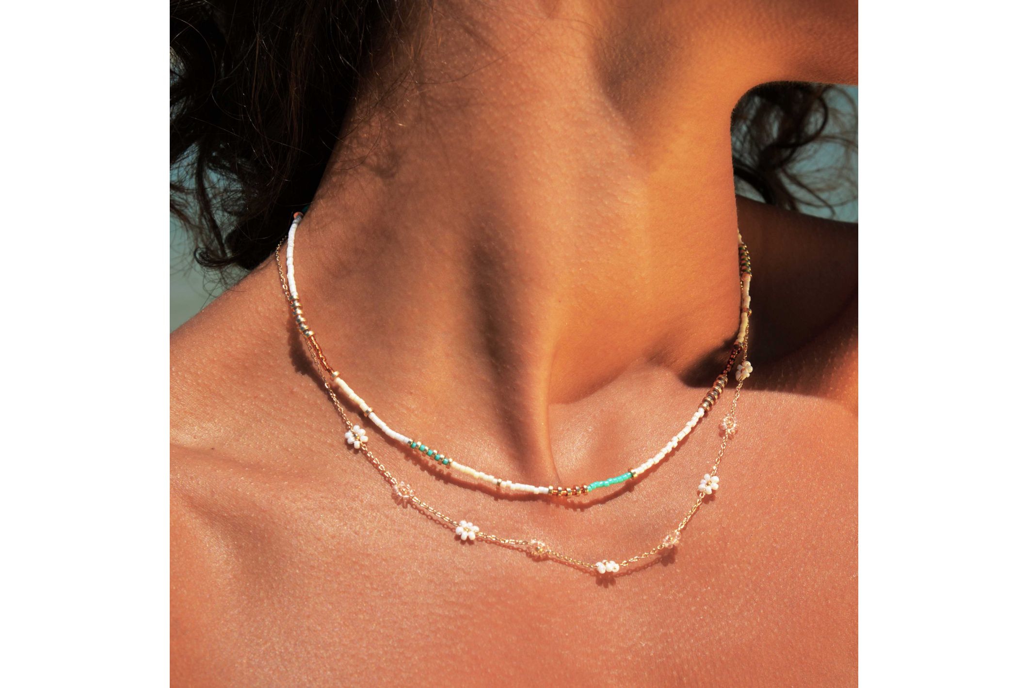 Hipanema Collier Bouquet Blanc
