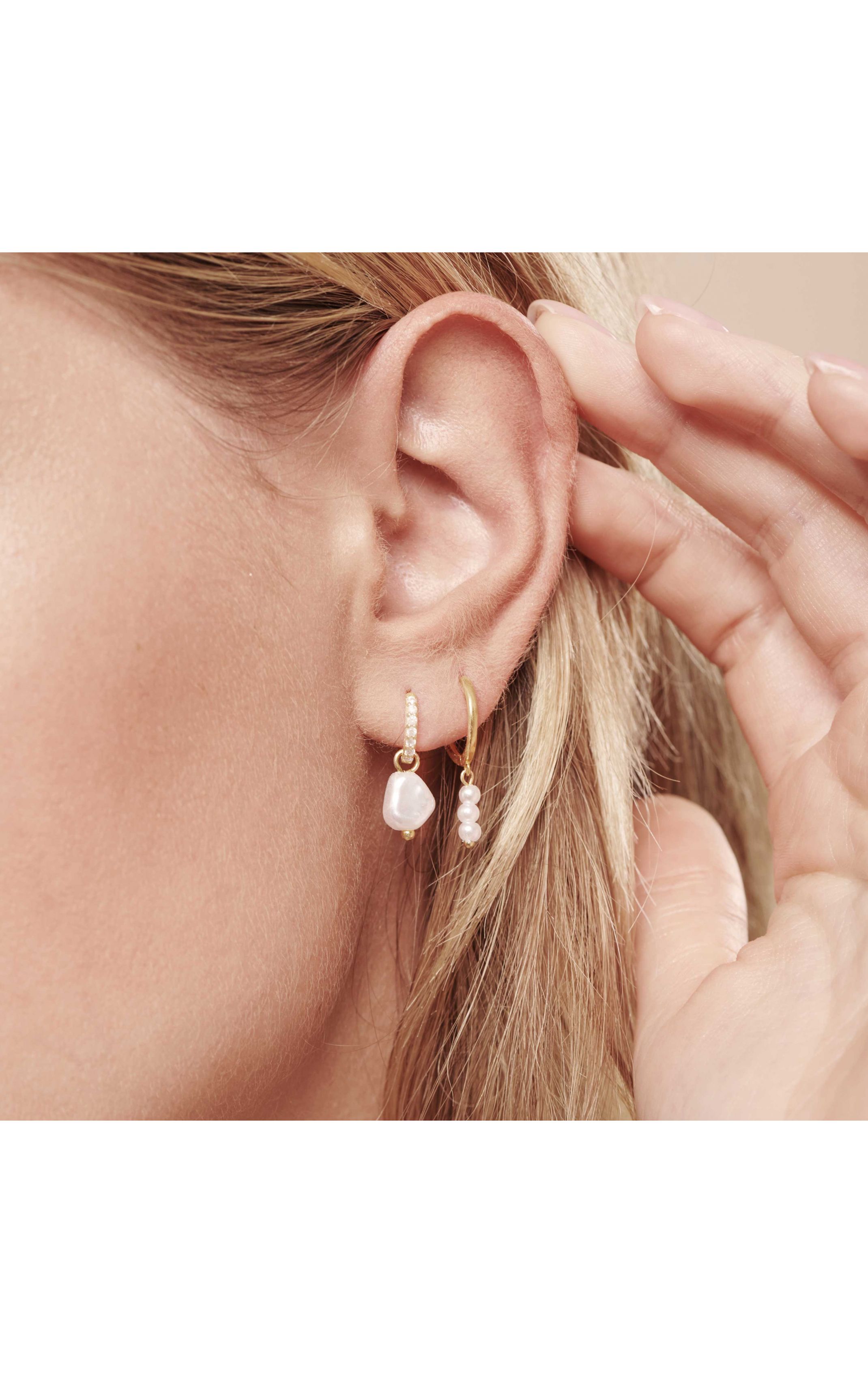 Boucles d'oreilles Perlissima Blanc