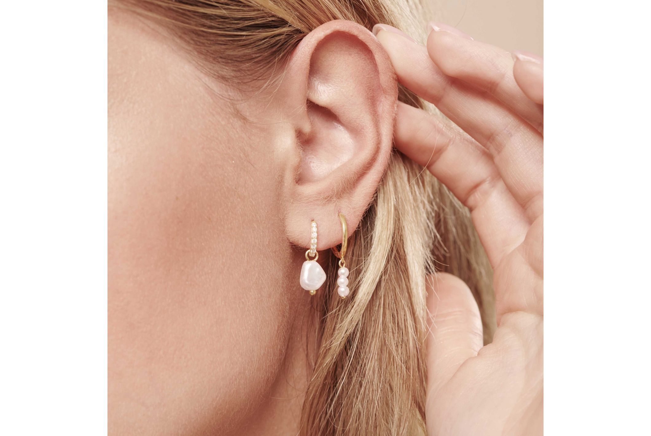 Hipanema Boucles d'oreilles Perlissima Blanc