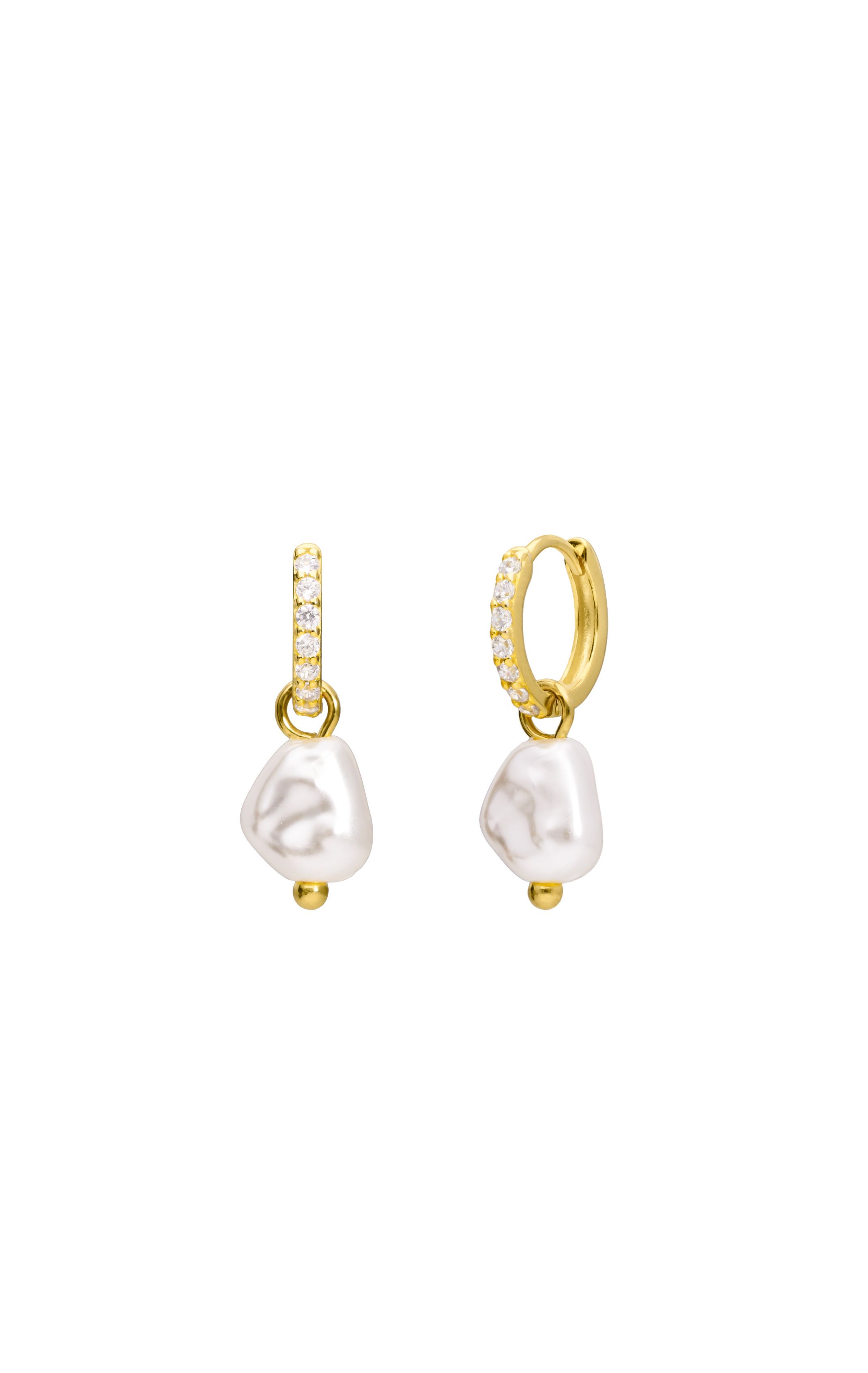 Earrings Perlita White