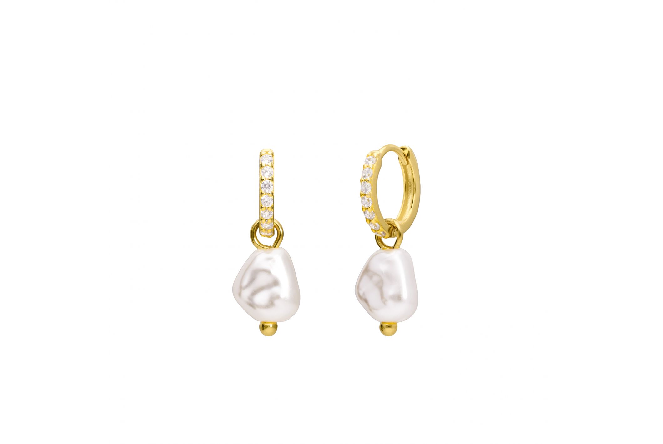 Hipanema Boucles d'oreilles Perlita Blanc