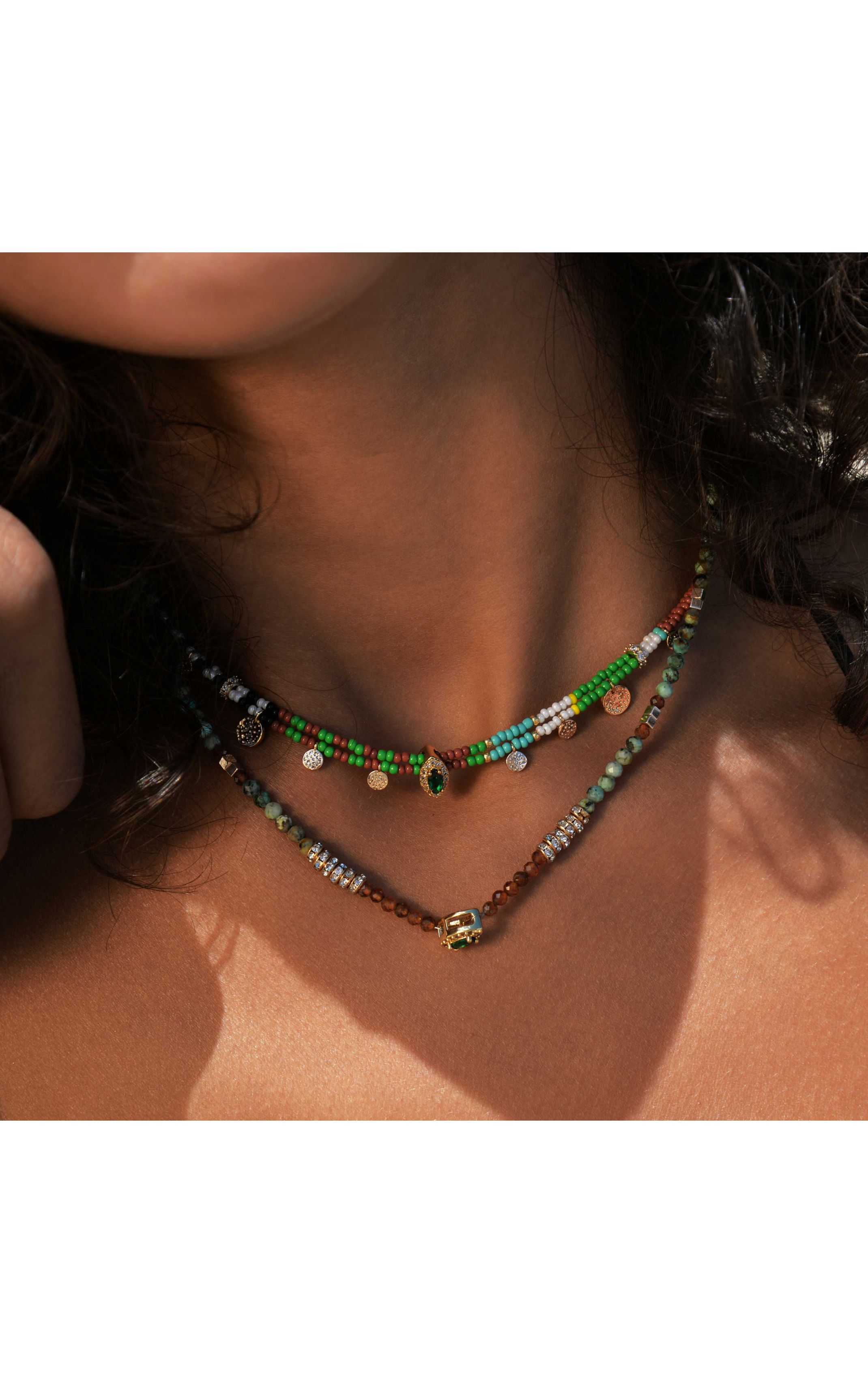Collier Tanzania Emeraude