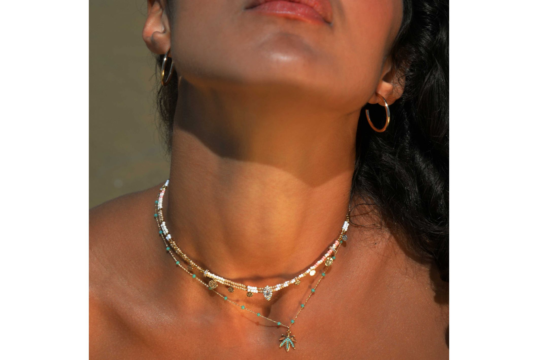 Hipanema Collier Tanzania Blanc