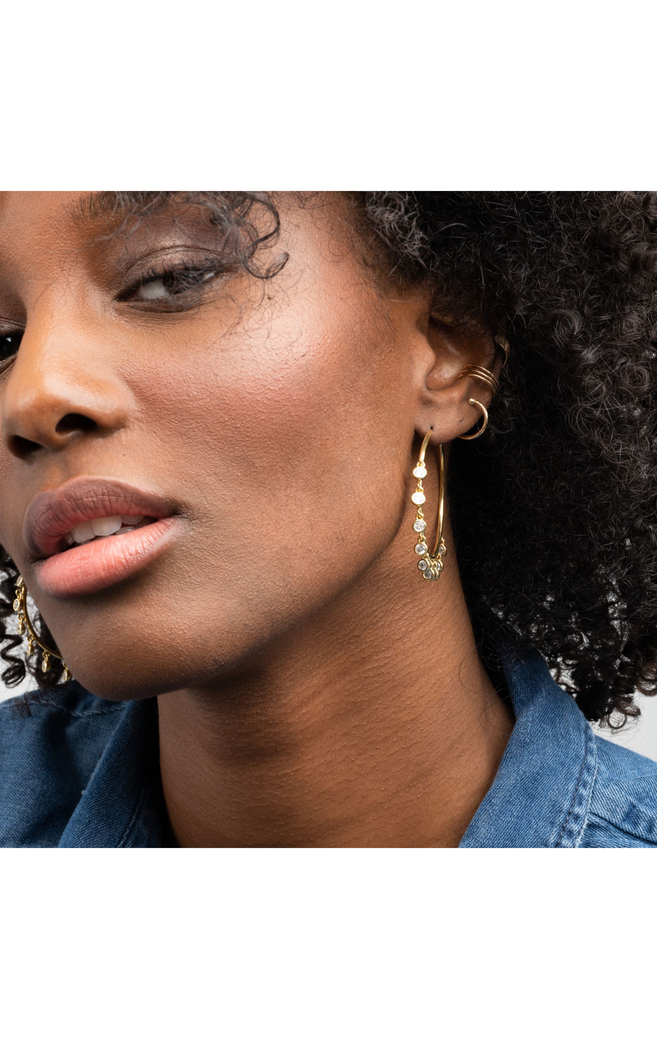 Boucles d'oreilles Dow Blanc