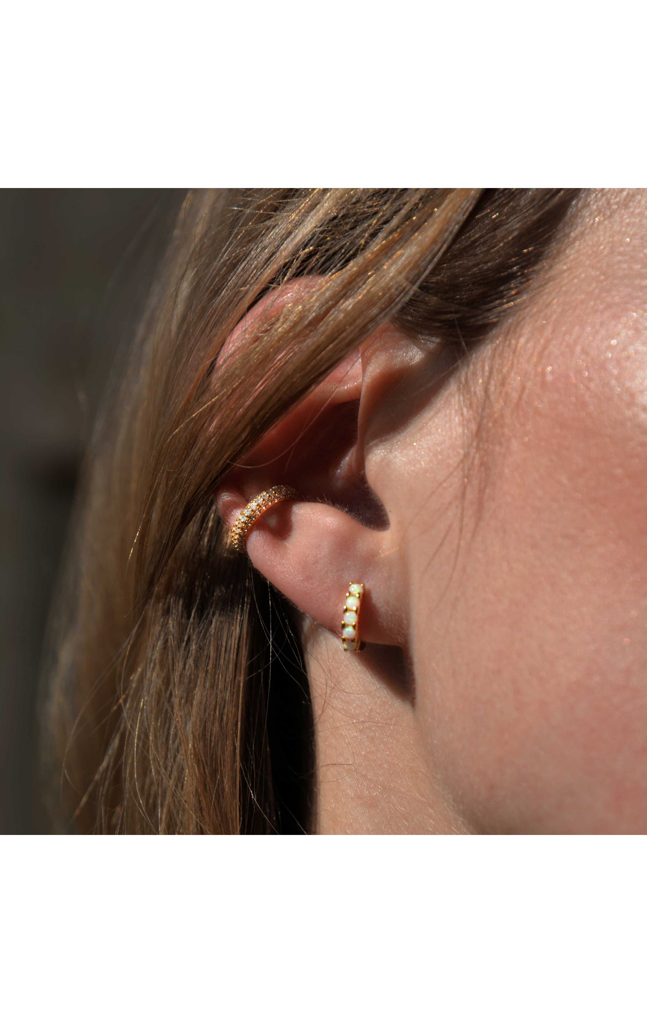 Earrings Croisette White