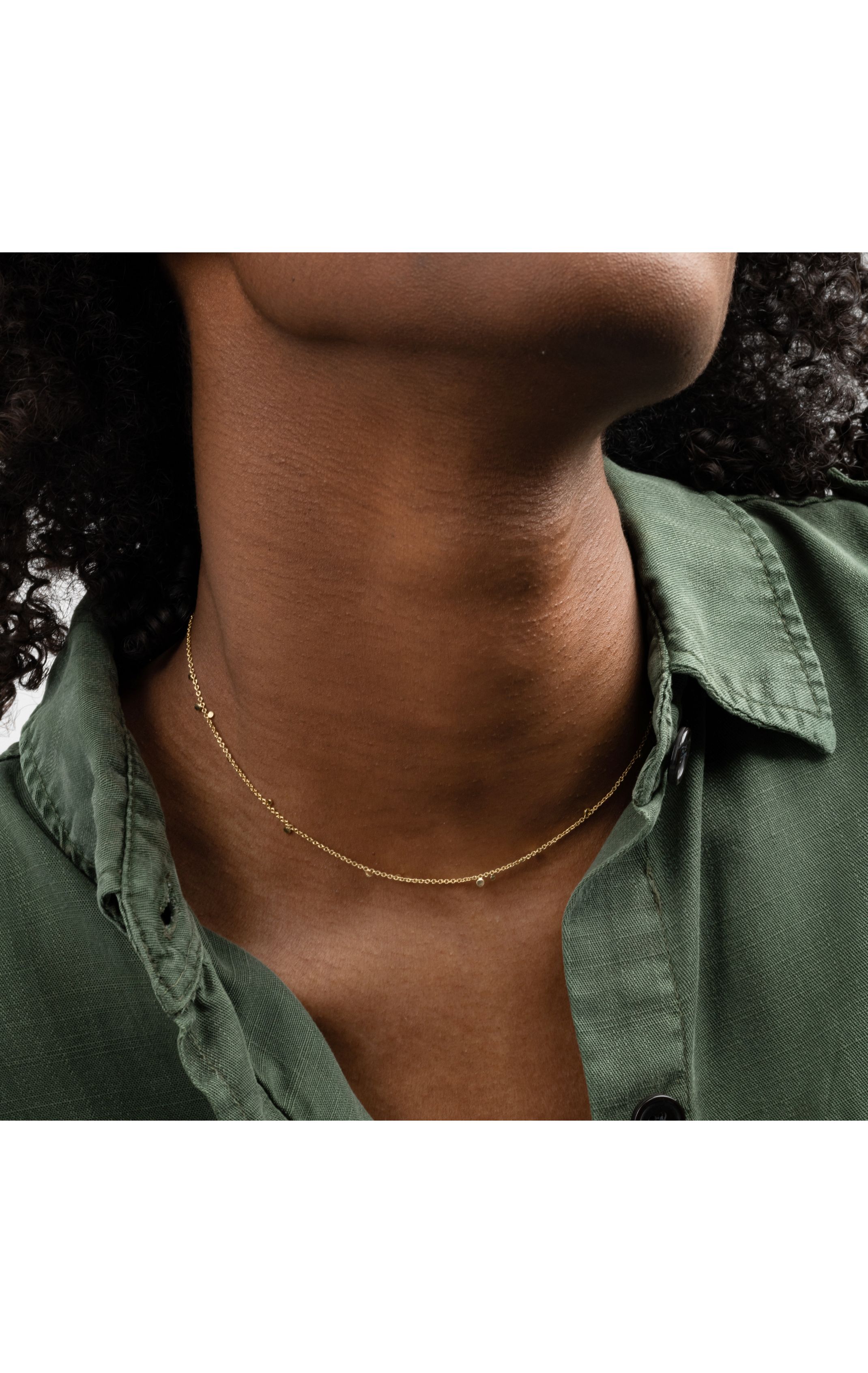 Collier Sequins Doré