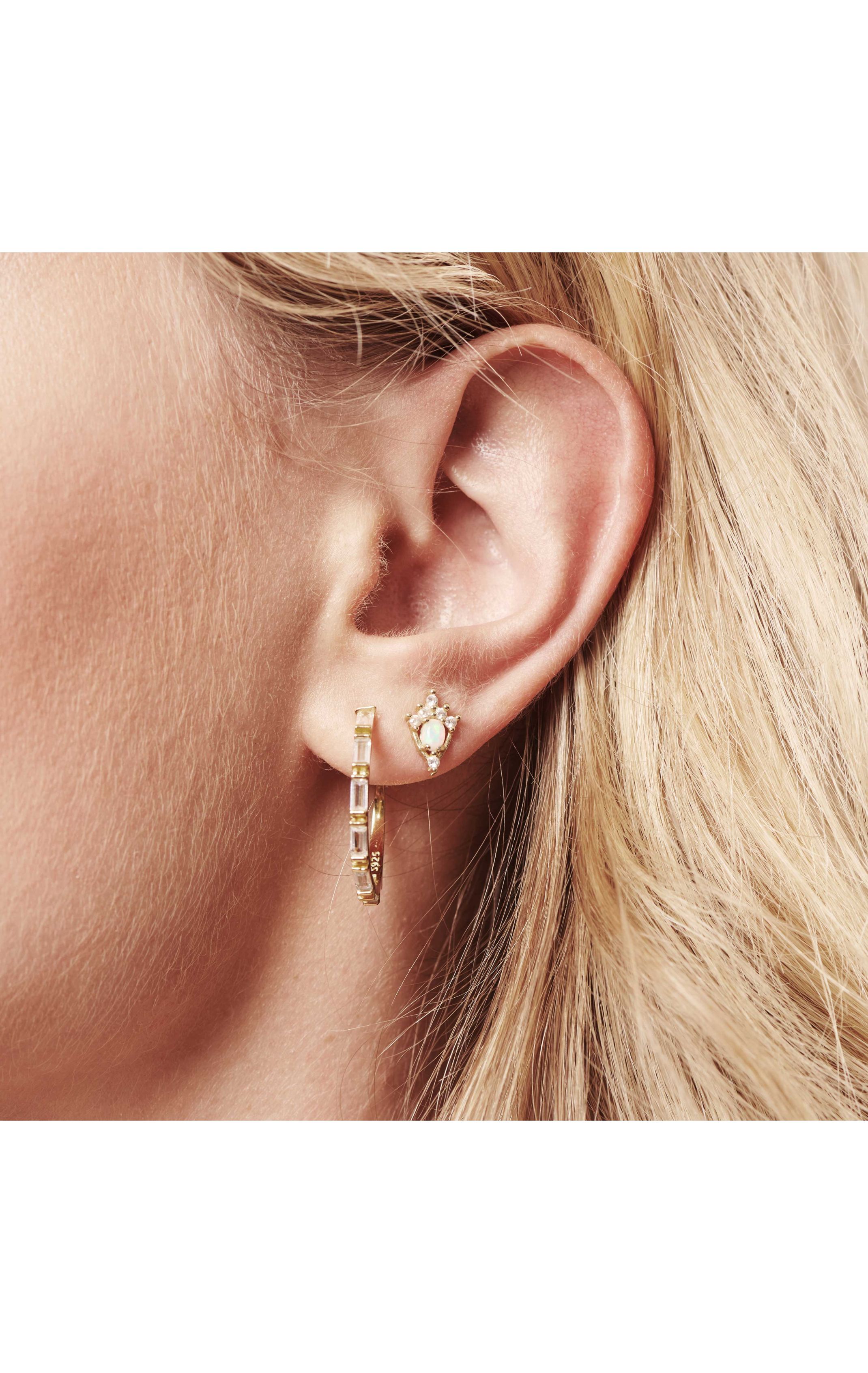 Boucles d'oreilles Nisaba Blanc