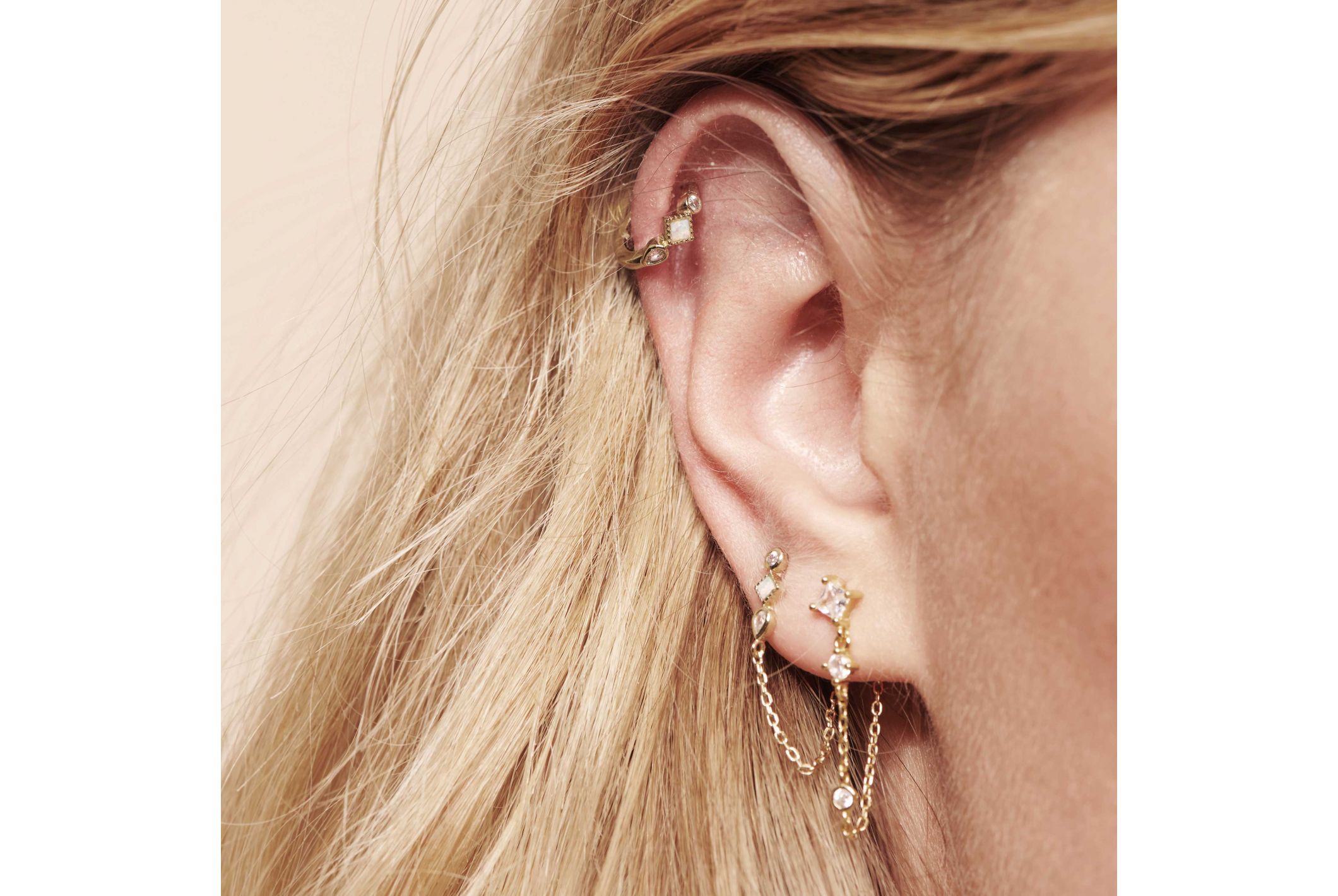 Hipanema Boucles d'oreilles Helios Blanc