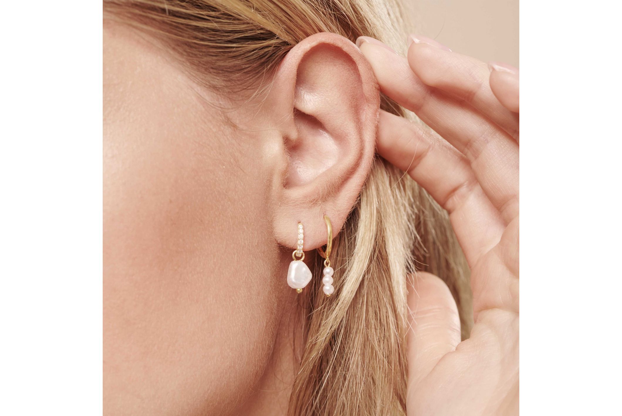 Hipanema Earrings Perlita White